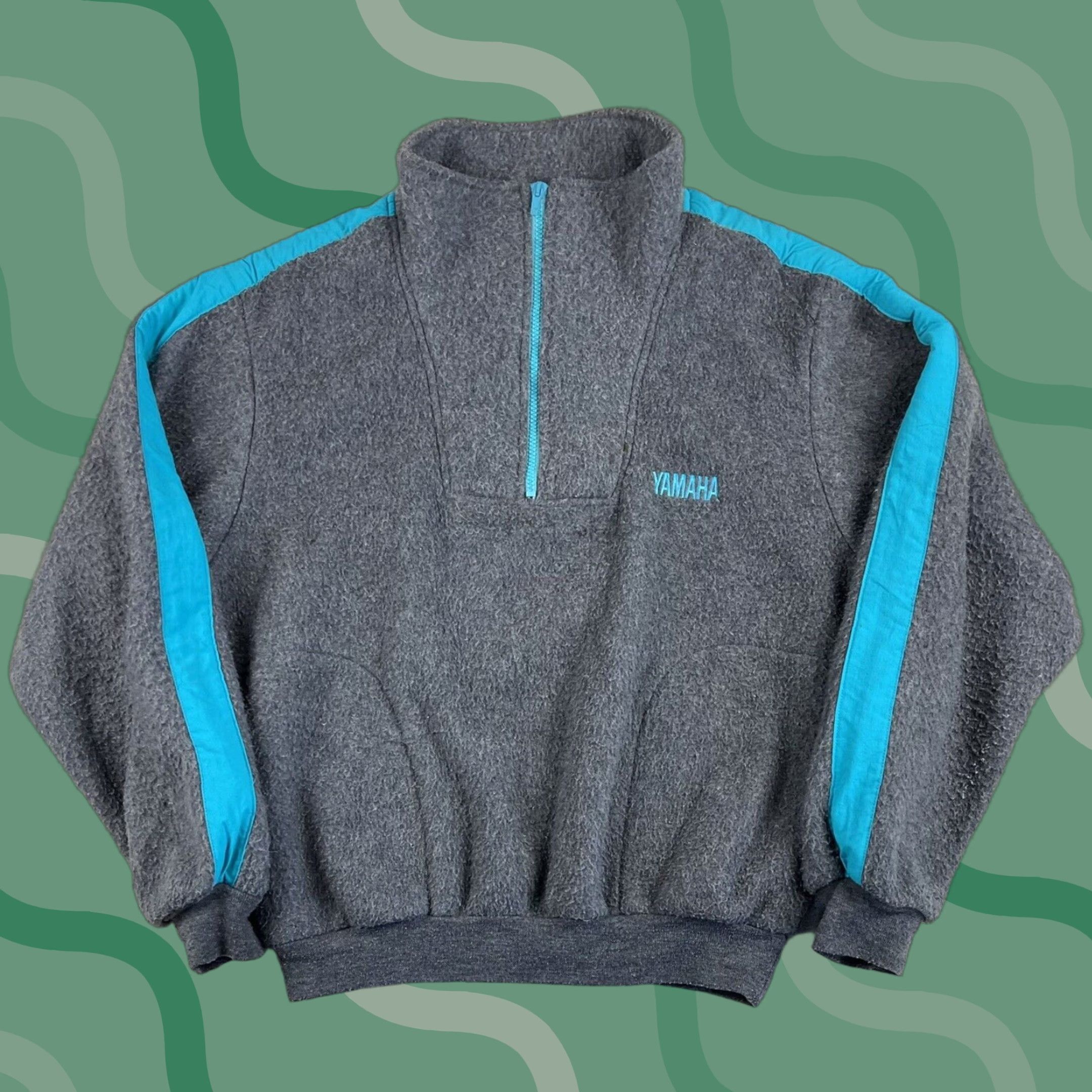 Yamaha VINTAGE Yamaha Sweatshirt 1/4 Zip Pullover Adult Large Gray 90s Racing Motocross USA Mens Size US L / EU 52-54 / 3 - 1 Thumbnail