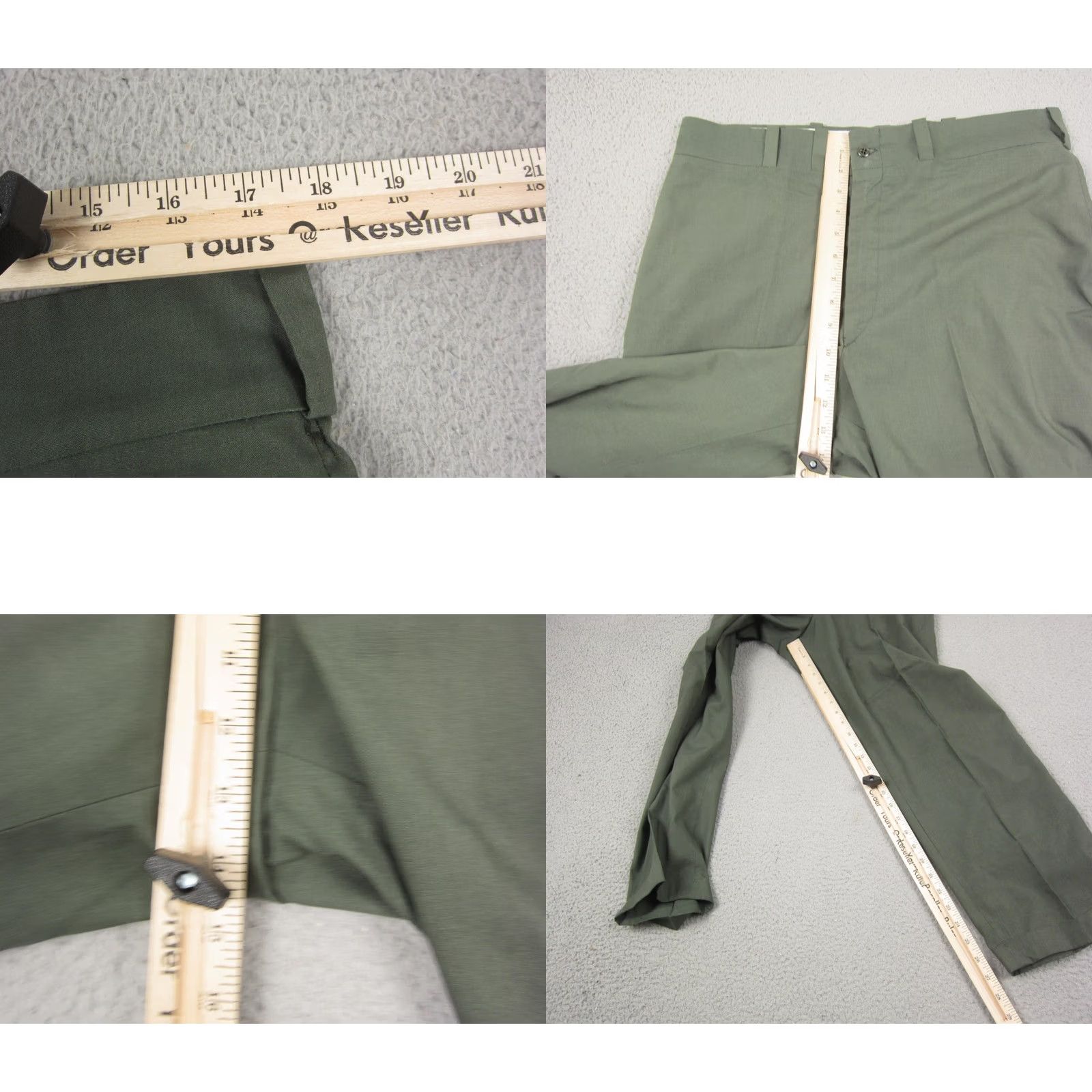 JCPenney Vintage JCPenney Big Mac Pants Mens 35L Wash & Wear Workwear Calico 60s 70s Talon Size US 35 - 8 Thumbnail