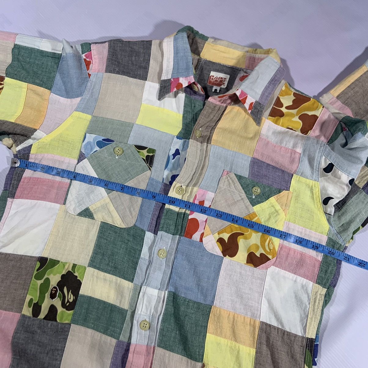 Bape × Nigo Patchwork Button Up Shirt Size US M / EU 48-50 / 2 - 10 Thumbnail
