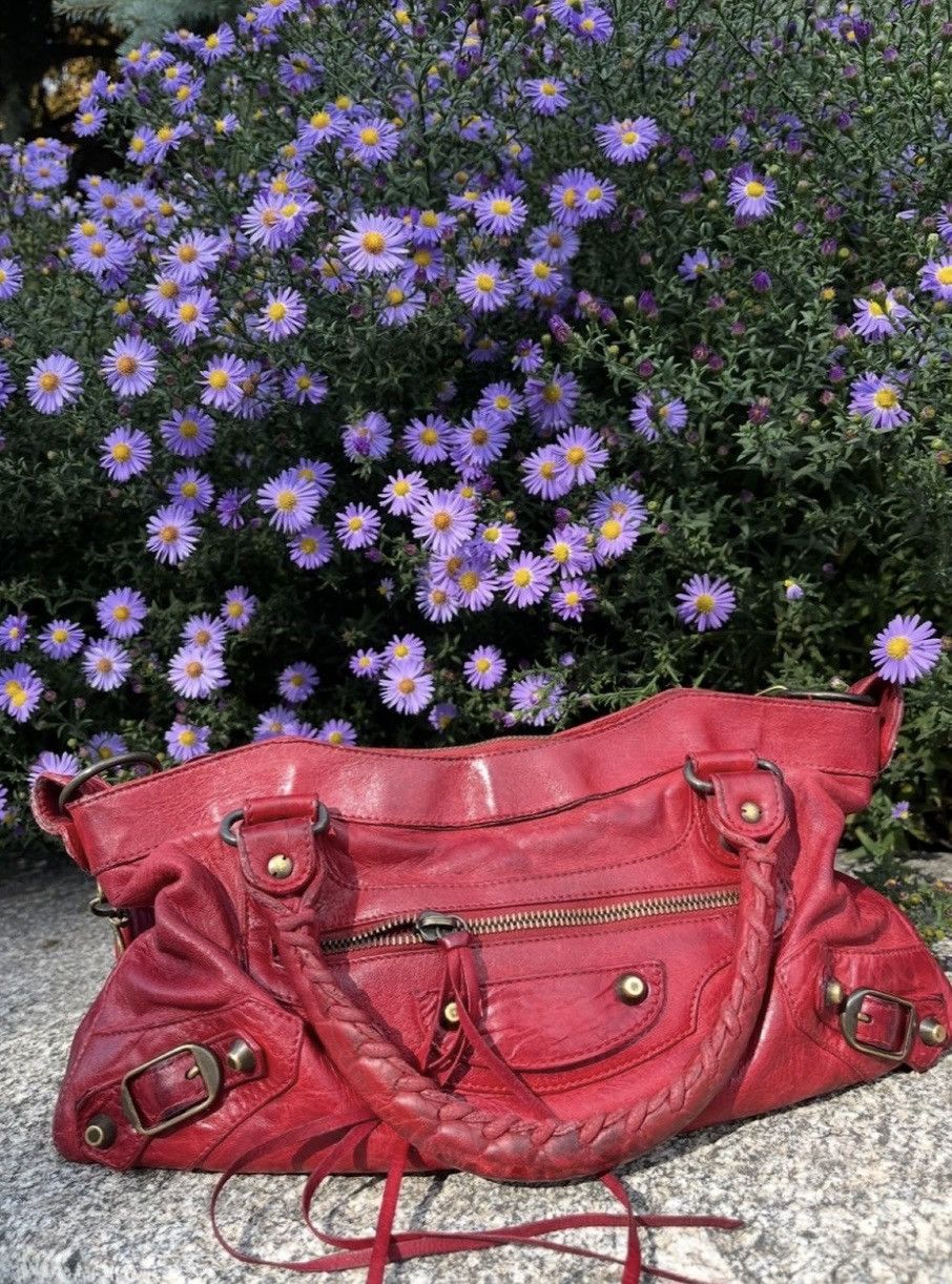 Balenciaga Balenciaga Motorcross City Bag Red Size ONE SIZE - 7 Thumbnail