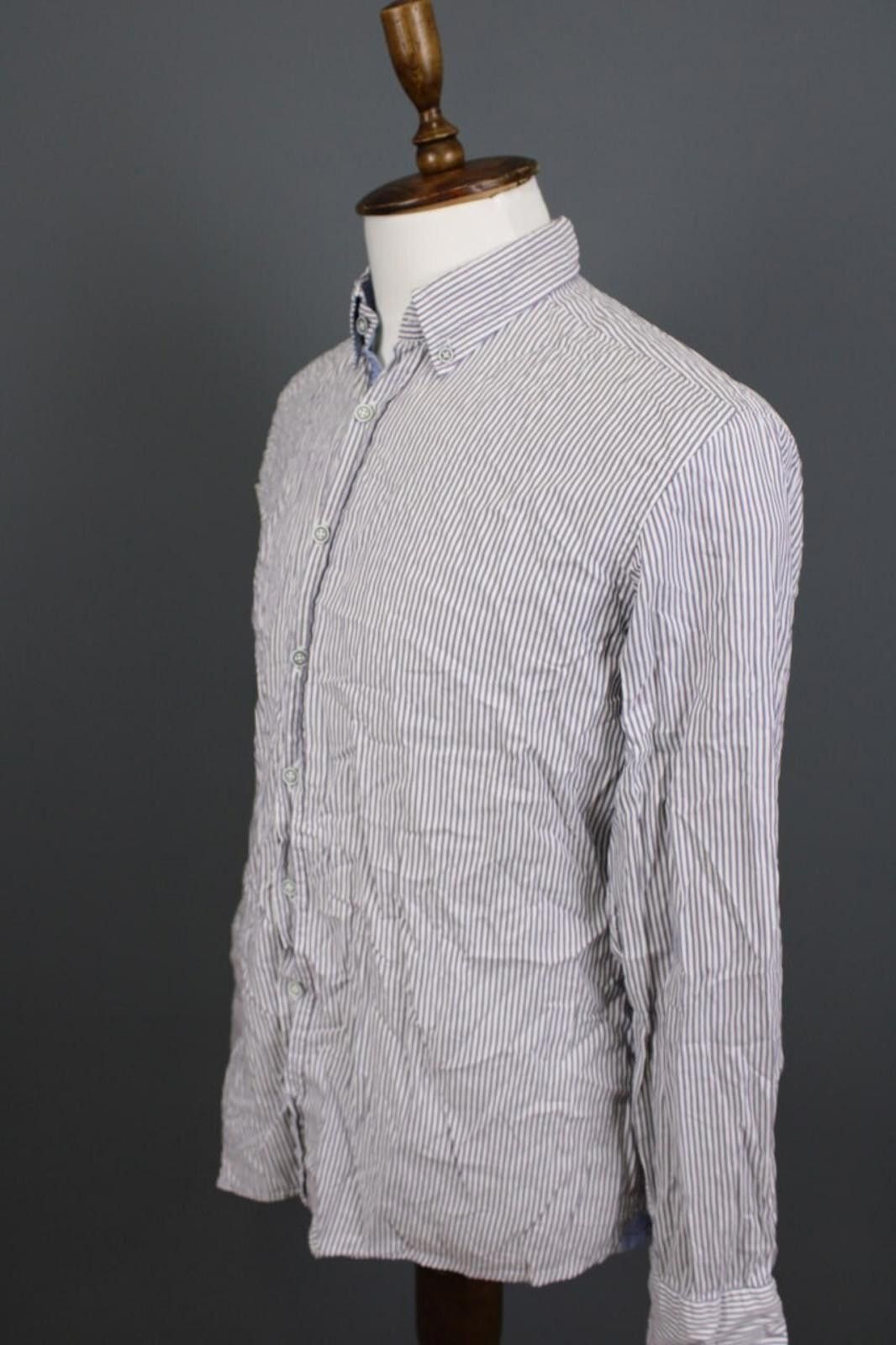 Designer Hackett London Slim Fit Blue Button Down Shirt Size L Size US L / EU 52-54 / 3 - 5 Thumbnail