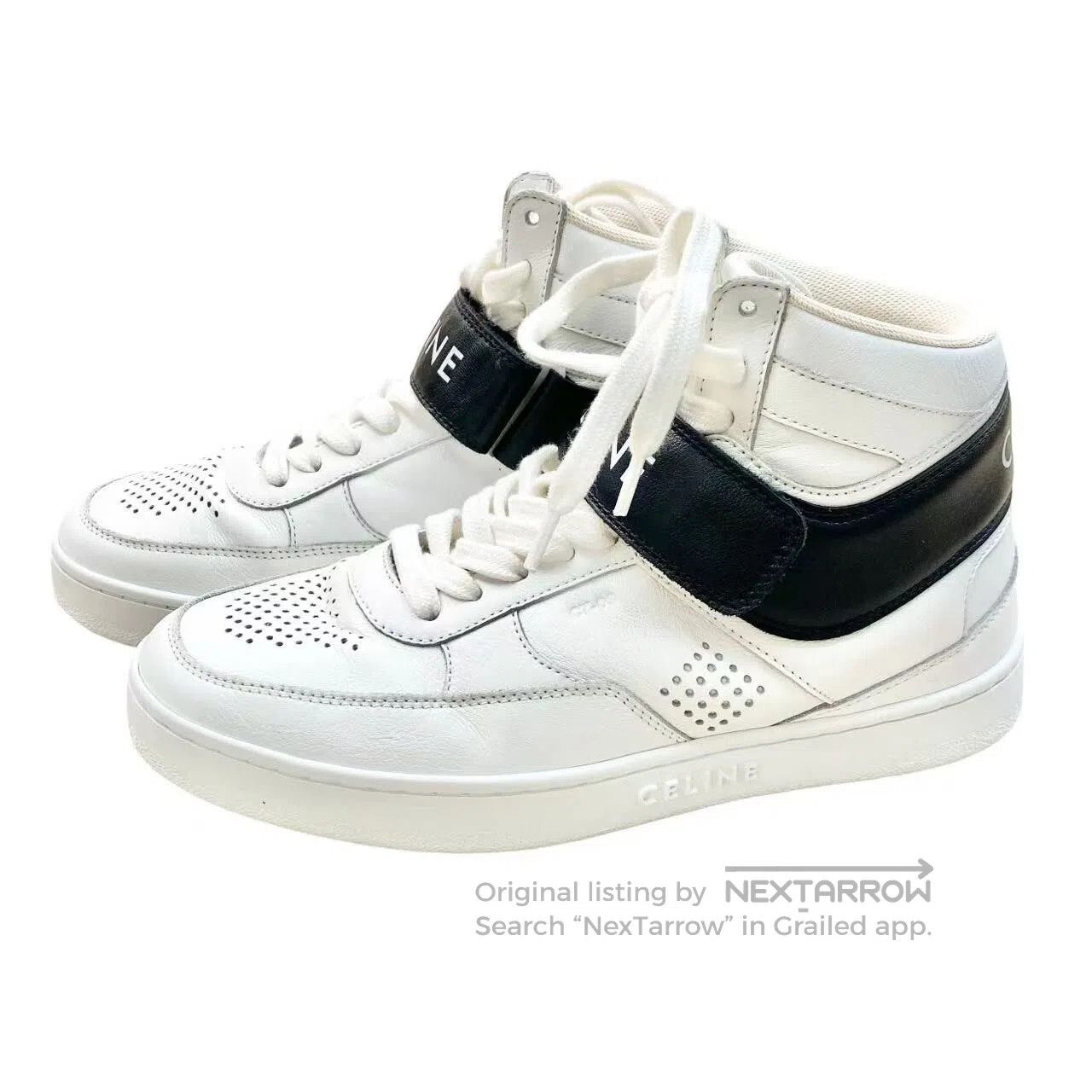 Celine Celine Velcro high-top white shoes| Size US 5.5 / IT 35.5 - 1 Thumbnail