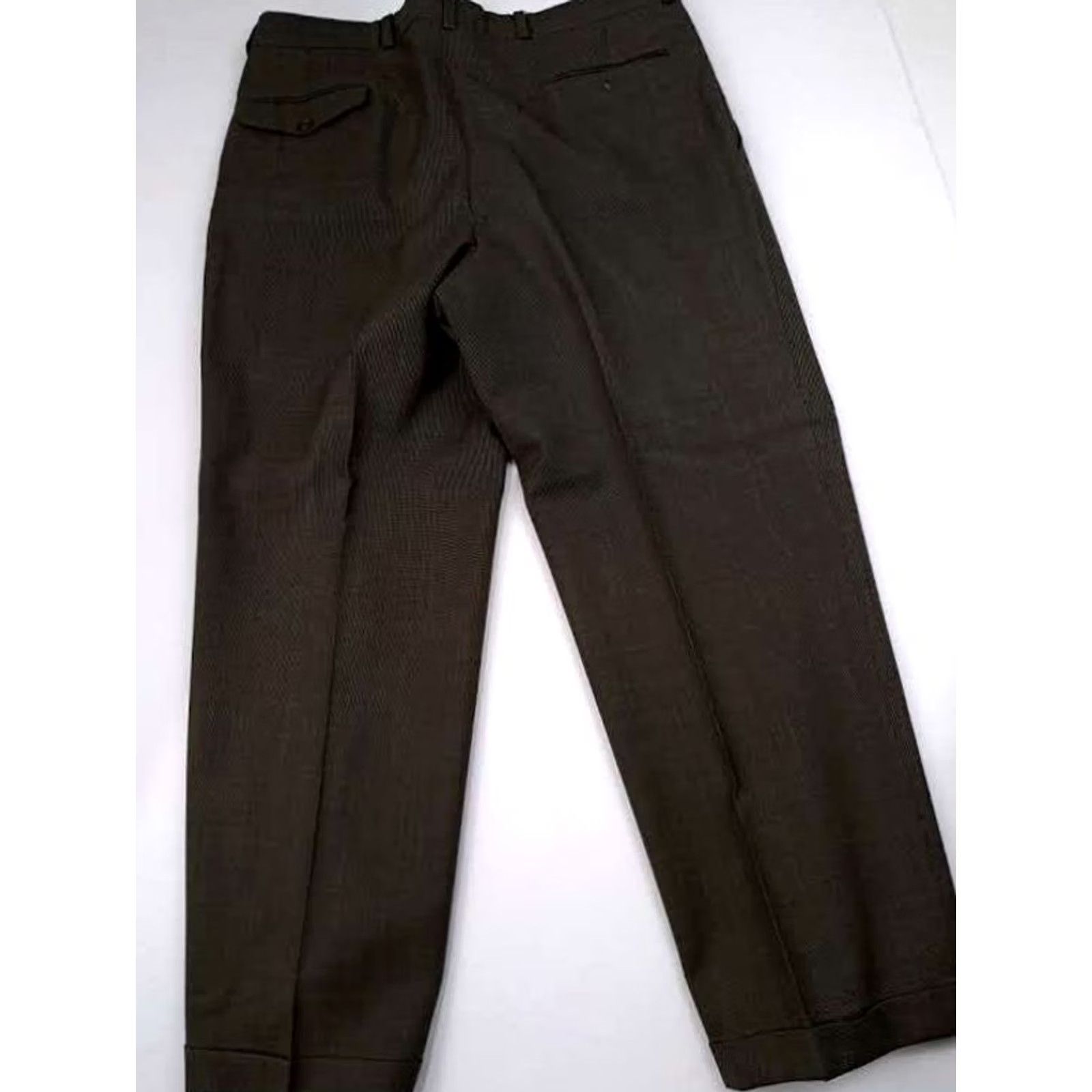 Ralph Lauren Chaps Ralph Lauren Fitted Plaid Pants 35-29 Green Grey Fabric Size US 35 - 4 Thumbnail