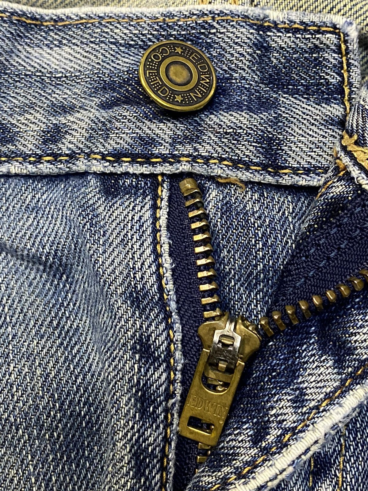 Edwin Vintage Edwin404 Japan Faded Wash Baggy Jeans Size US 34 / EU 50 - 7 Thumbnail