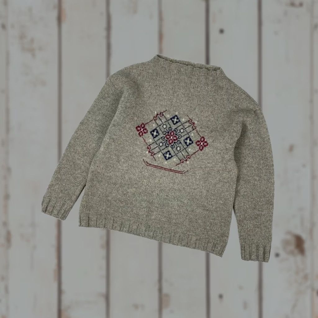 Vintage VINTAGE Cp Company Massimo Osti Paisley Sweater Men Size XL Gray 90s Size US XL / EU 56 / 4 - 1 Thumbnail