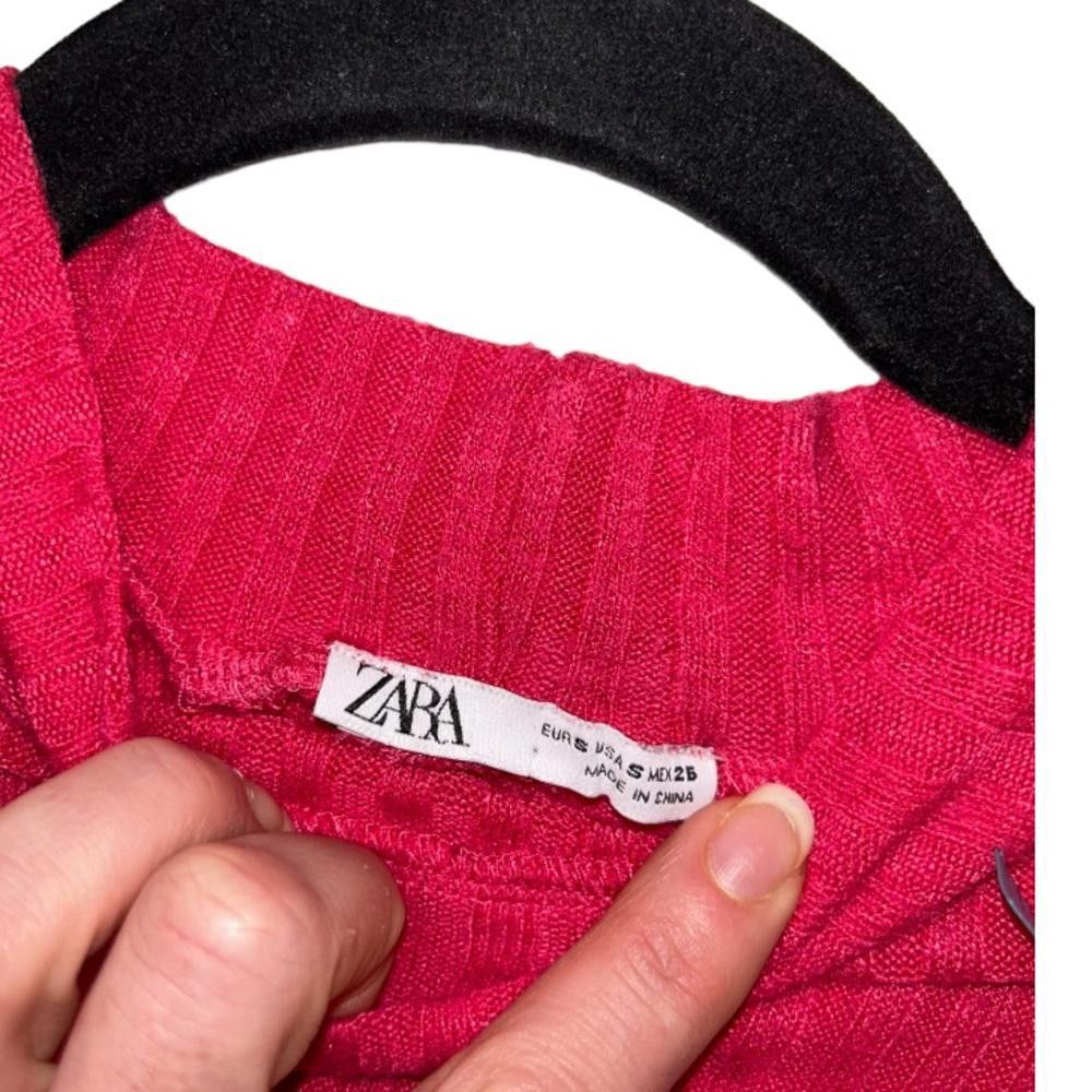 Zara Zara l Hot Pink Ribbed High Neck Top Small Size S / US 4 / IT 40 - 5 Thumbnail