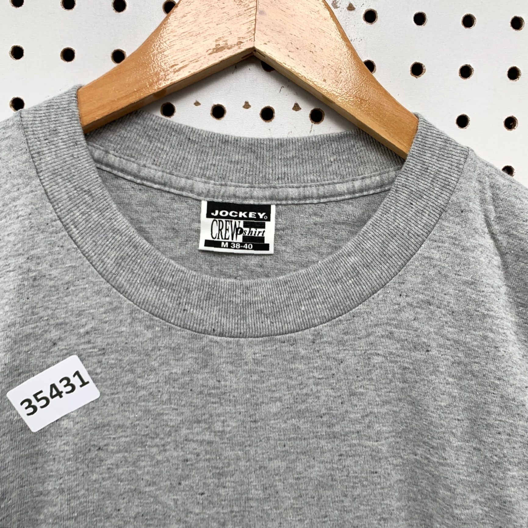 Jockey VINTAGE Jockey Shirt Mens Medium Gray 90s Single Stitch USA Crew Neck 20x31 Mens Size US M / EU 48-50 / 2 - 7 Thumbnail