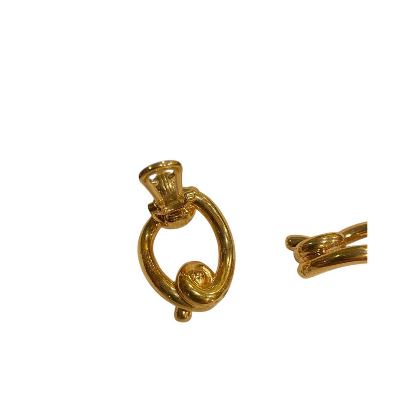 Saint Laurent Paris SAINT LAURENT Hoop Earrings in Or Laiton Size ONE SIZE - 5 Thumbnail