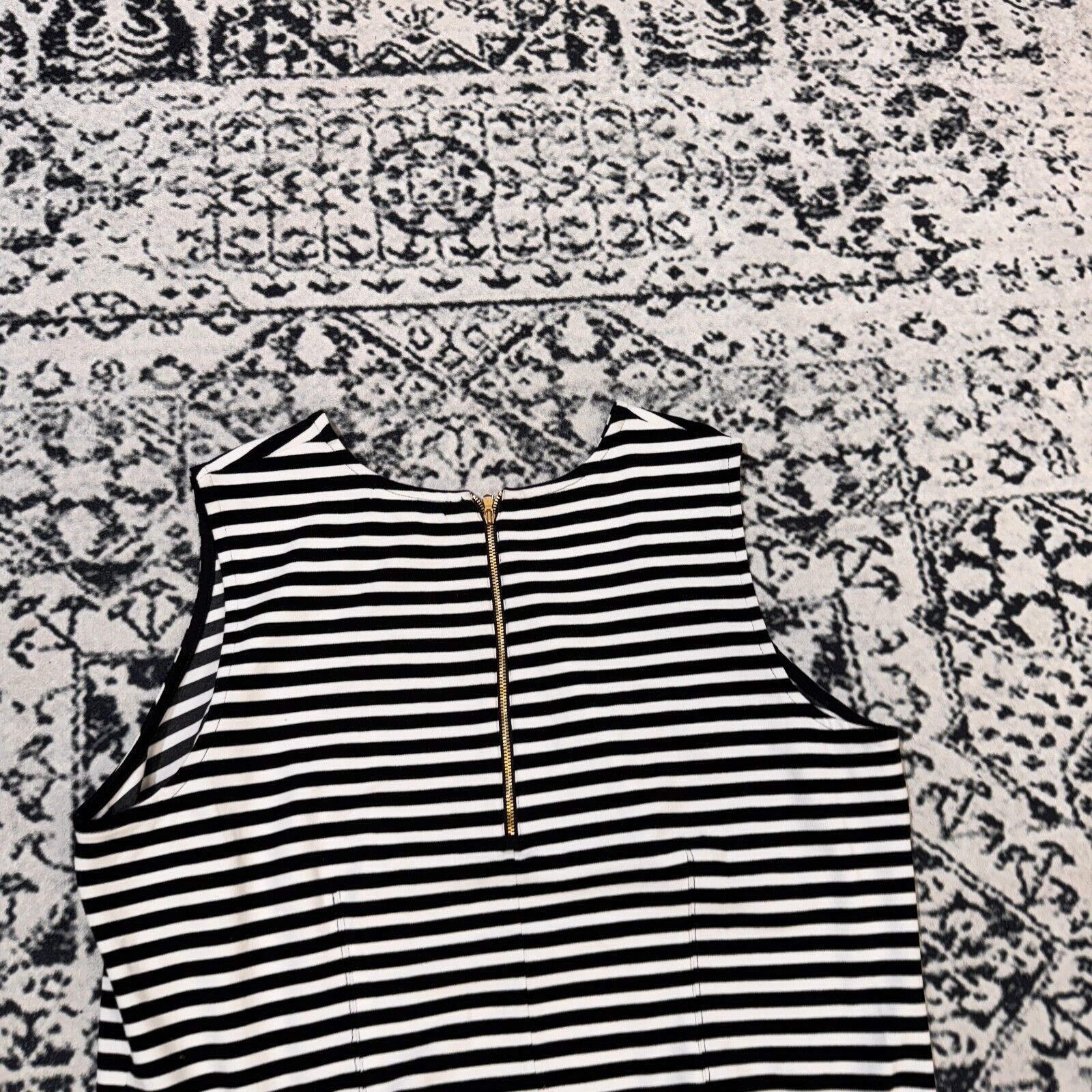 Ralph Lauren × Vintage Ralph Lauren White Black Viscose Striped Top Blouse Size 2XL Size US XXL / EU 58 / 5 - 17 Thumbnail