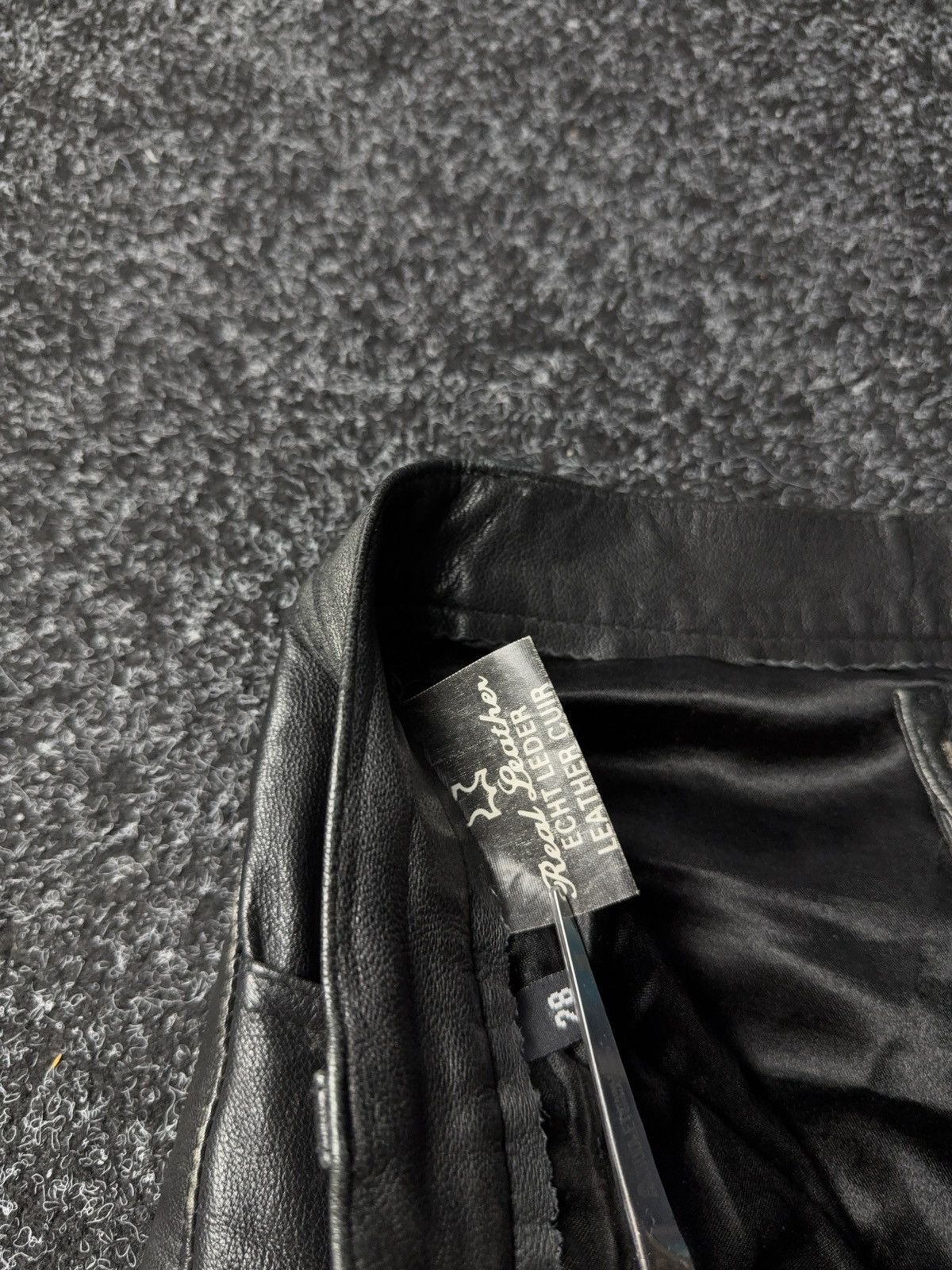 Leather Y2K Vintage Leather Pants Opium Style Alt Biker USA Rare Size US 28 / EU 44 - 14 Thumbnail