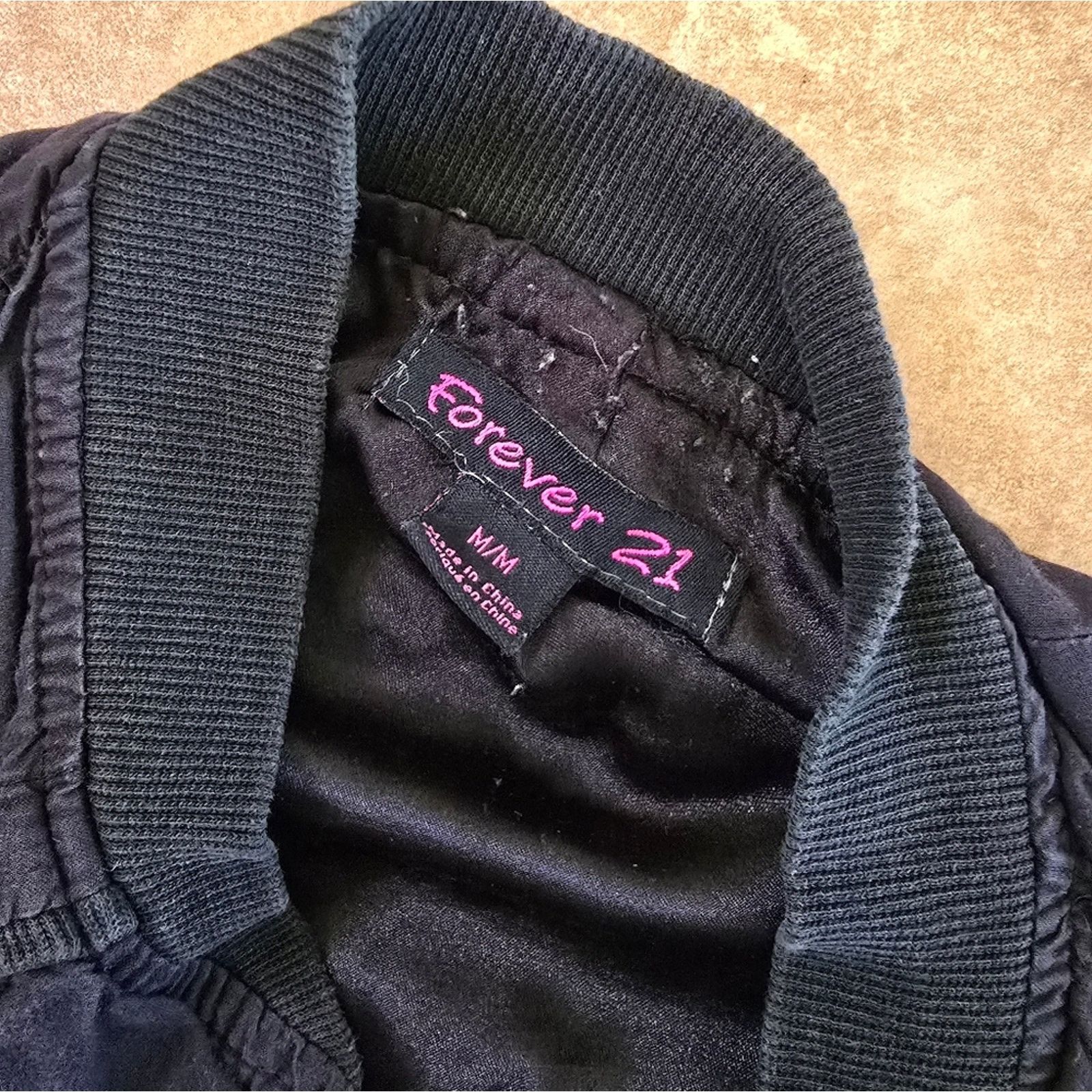 Forever 21 Black | FOREVER 21 | Cropped Zip Up 3/4 Sleeve Size M / US 6-8 / IT 42-44 - 3 Thumbnail