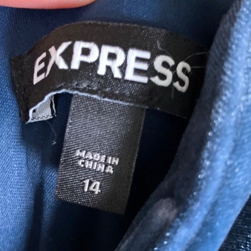 Express Express Dress Navy Blue Velvet Sleeveless Mini Back Zip Stretch 14 Women’s Side Zip Dress Velvet Party Cocktail Wedding Short Sleeve VINTAGE? Size XL / US 12-14 / IT 48-50 - 6 Thumbnail