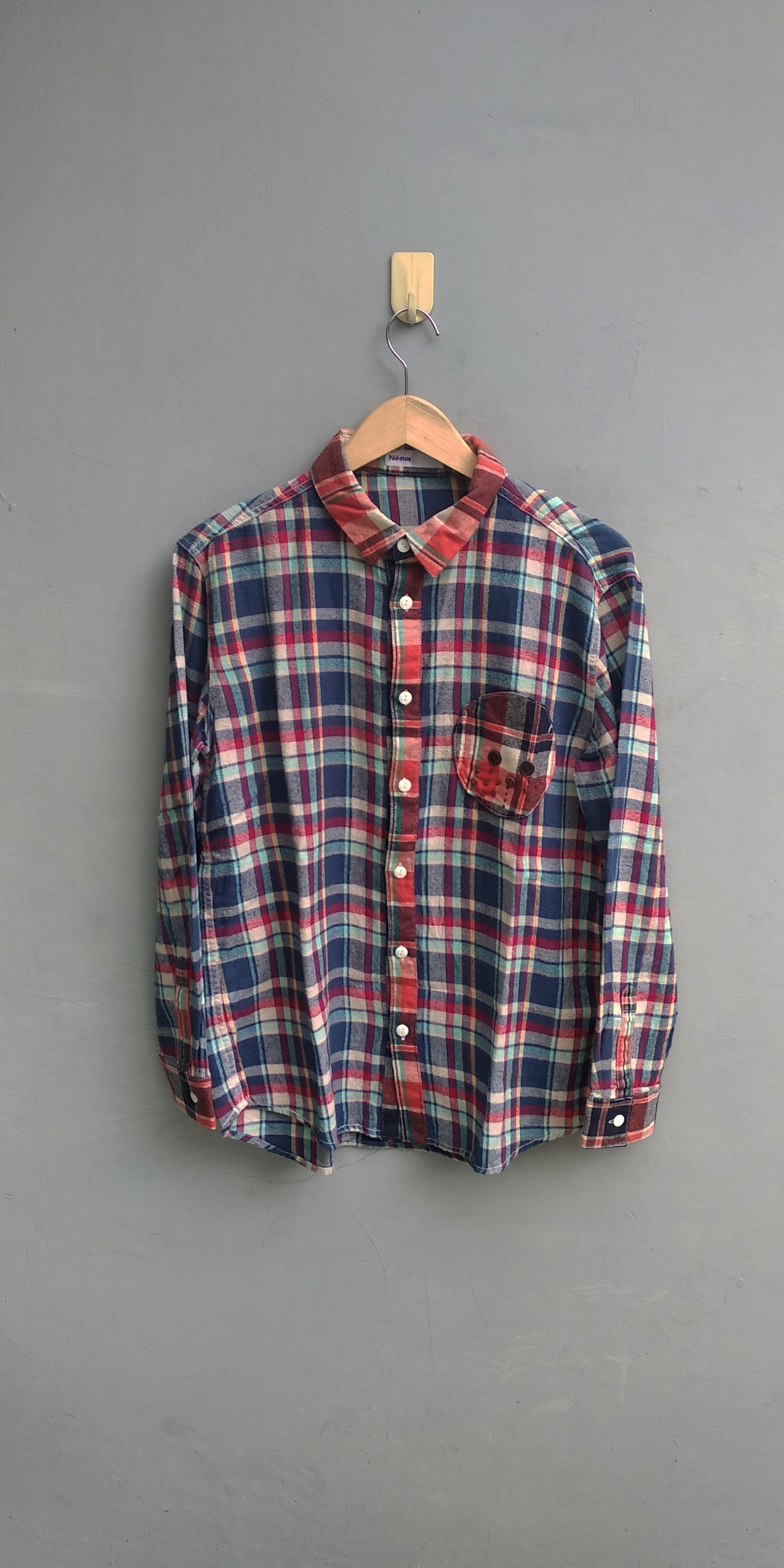 Ne-Net Ne-net plaid button shirt up Size M / US 6-8 / IT 42-44 - 1 Thumbnail