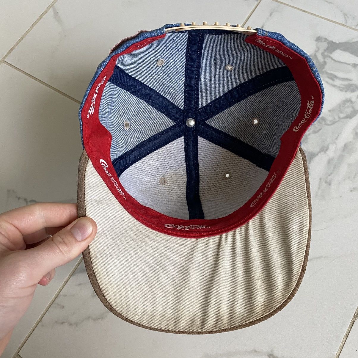 Coca Cola × Vintage Vintage 1990s 90s Coca Cola Denim SnapBack Hat Always Coke Size ONE SIZE - 5 Thumbnail
