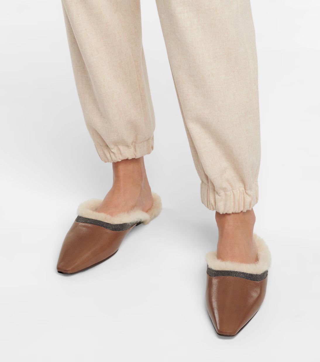 Brunello Cucinelli o1y0725 Leather Loafers in Brown Size US 5.5 / IT 35.5 - 4 Thumbnail