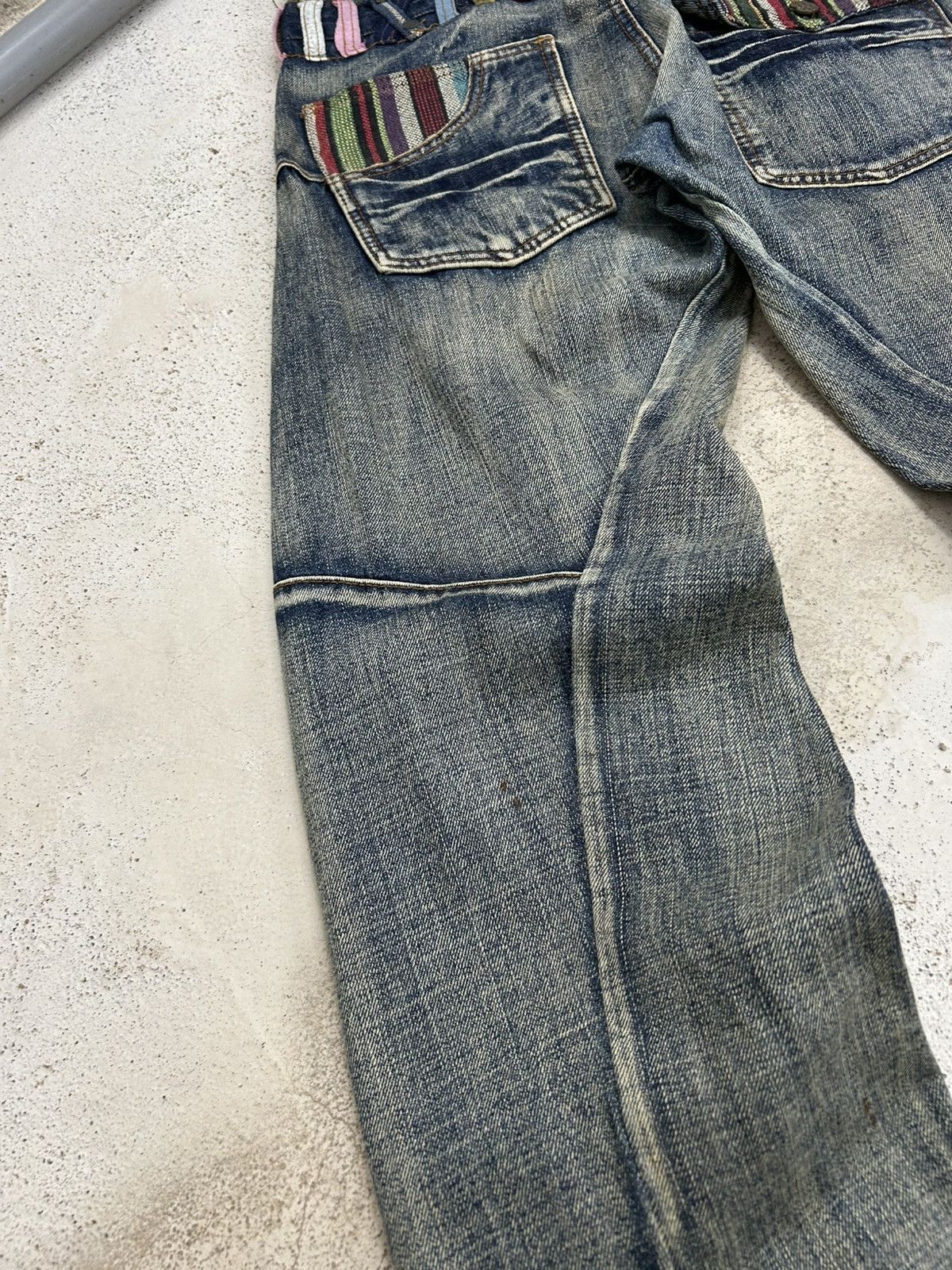 GOSTAR DE FUGA Vintage Joneaa Denim Double Waist Engineer Mud Washed Size US 31 - 18 Thumbnail