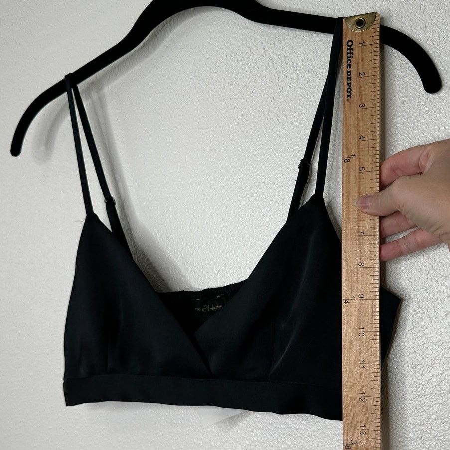 House of Harlow NWT House of Harlow 1960 Black Satin Smocked Back Bralette S Size S / US 4 / IT 40 - 4 Thumbnail