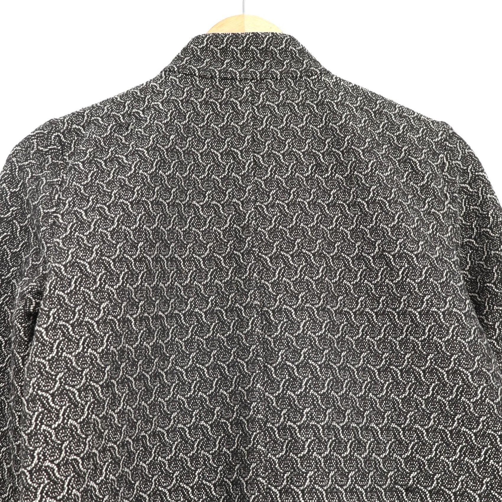 Eileen Fisher Eileen Fisher Rosette Jacquard Flight Jacket Black White Cotton Sz PS Jacket Women Square Pattern Jacquard Zipper Pockets Dry Clean Size S / US 4 / IT 40 - 4 Thumbnail