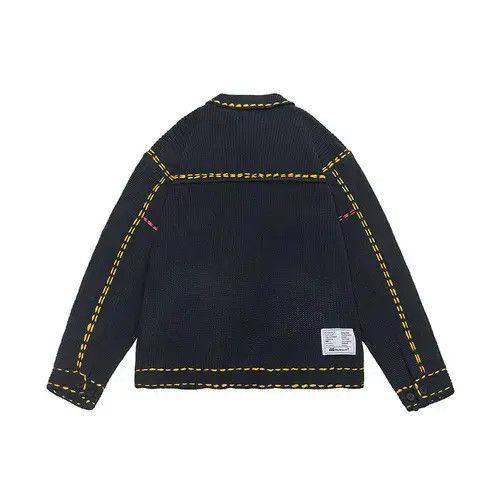 Aran Isles Knitwear Contrast Stitch Knitted Sweater Jacket - Patch Pockets Size US L / EU 52-54 / 3 - 3 Thumbnail