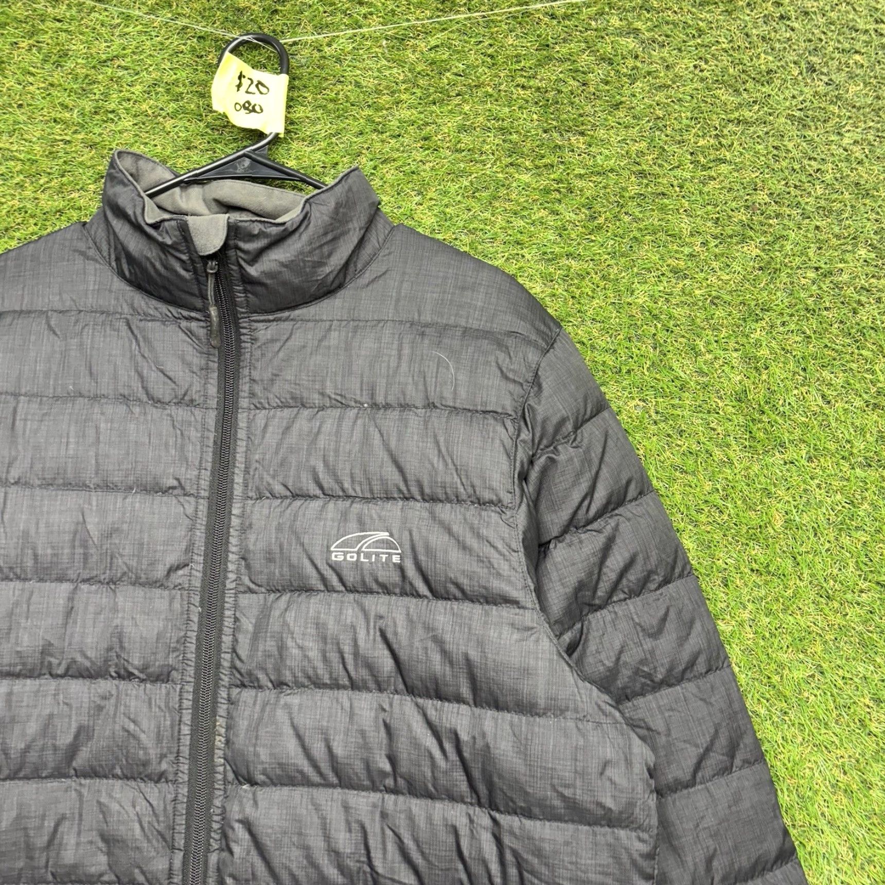 Vintage GoLite Goose Down Puffer Jacket Mens Large Black Full Zip Outdoor Hiking Jacket Size US L / EU 52-54 / 3 - 3 Thumbnail