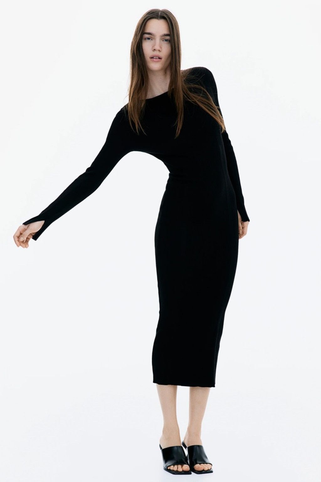 GB GB Black Dress Size L / US 10 / IT 46 - 2 Thumbnail