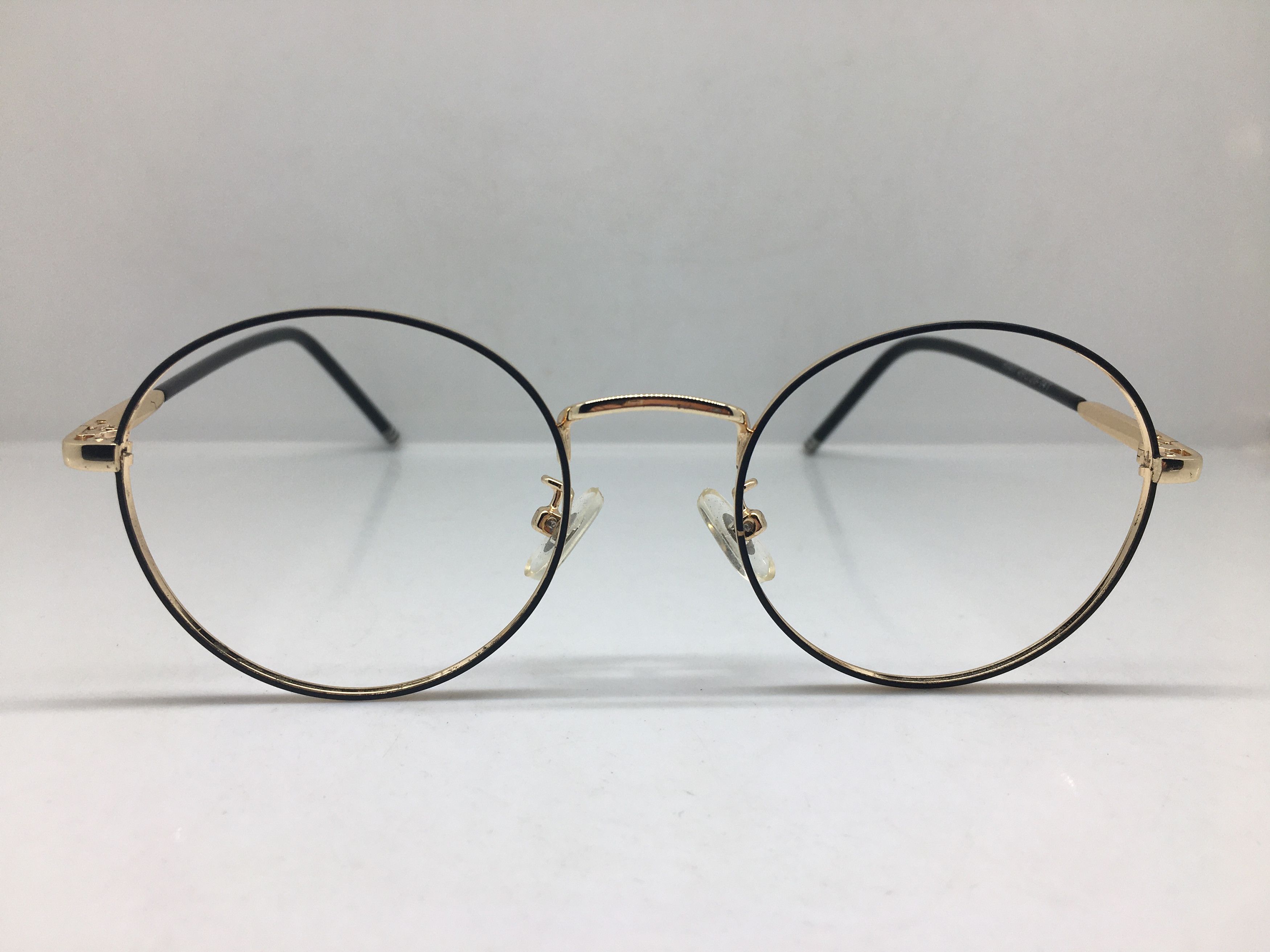 Other Gold Black Round Full Rim Eyeglasses GATSBY ARISTOCRAT Size ONE SIZE - 1 Thumbnail