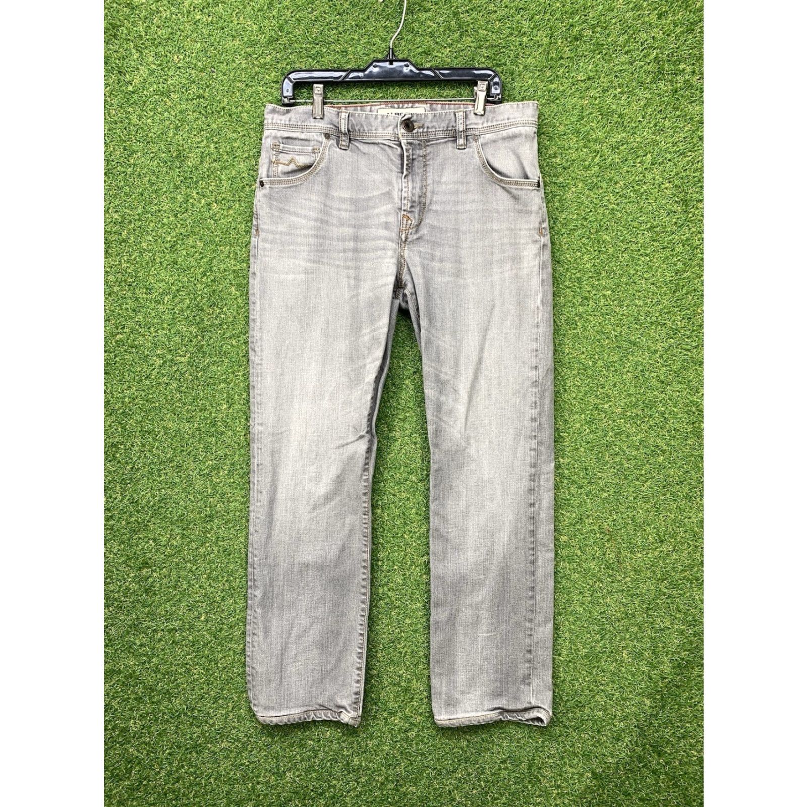 Vintage ALBERTO Jeans 34X34 Grey Modern Stone Fit Straight Rise Casual Mens Size US 34 / EU 50 - 2 Thumbnail