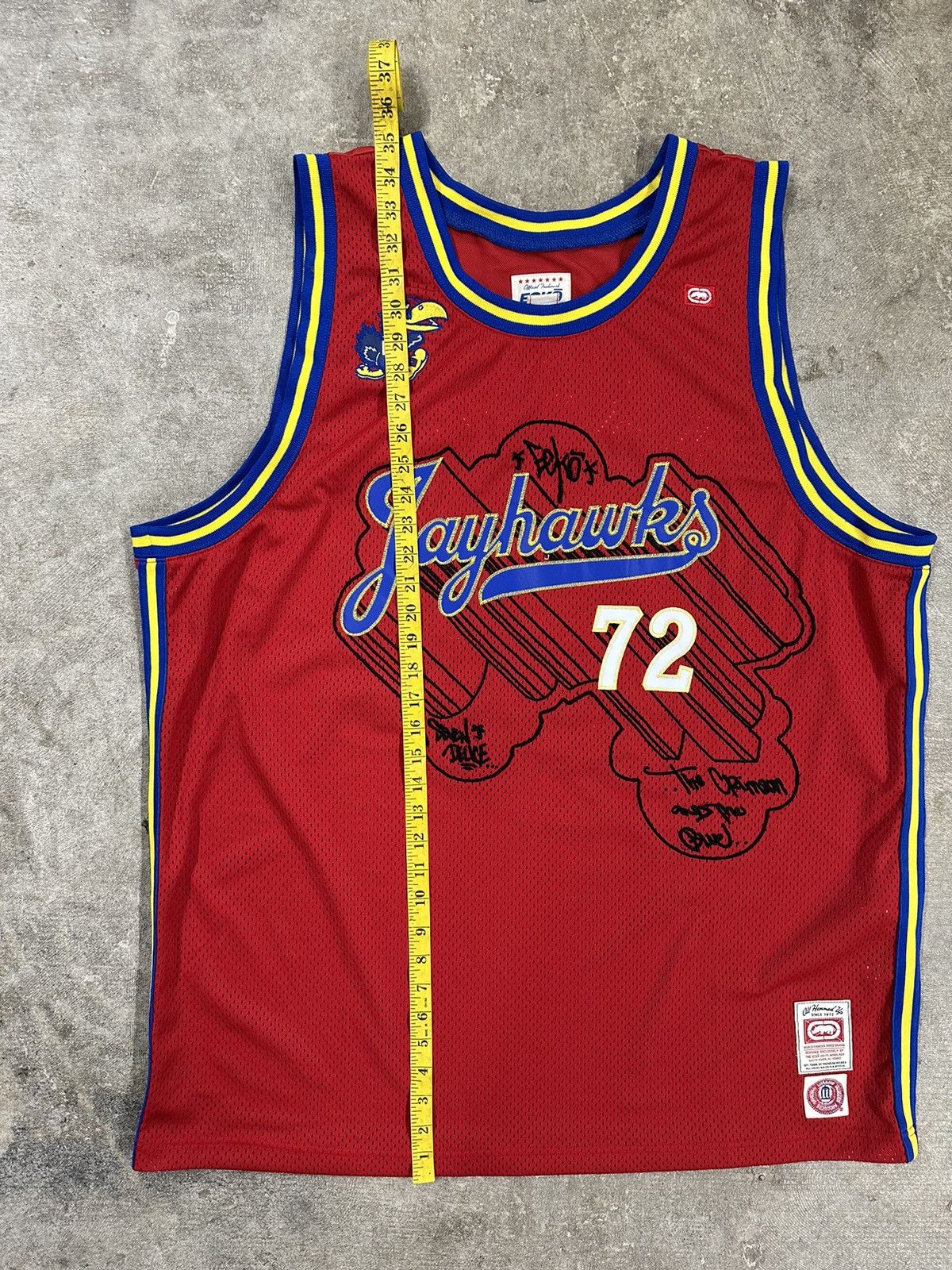 Ecko Unltd. Crazy Y2K Ecko Unltd Kansas City Jayhawks Basketball Jersey Size US XXL / EU 58 / 5 - 17 Thumbnail