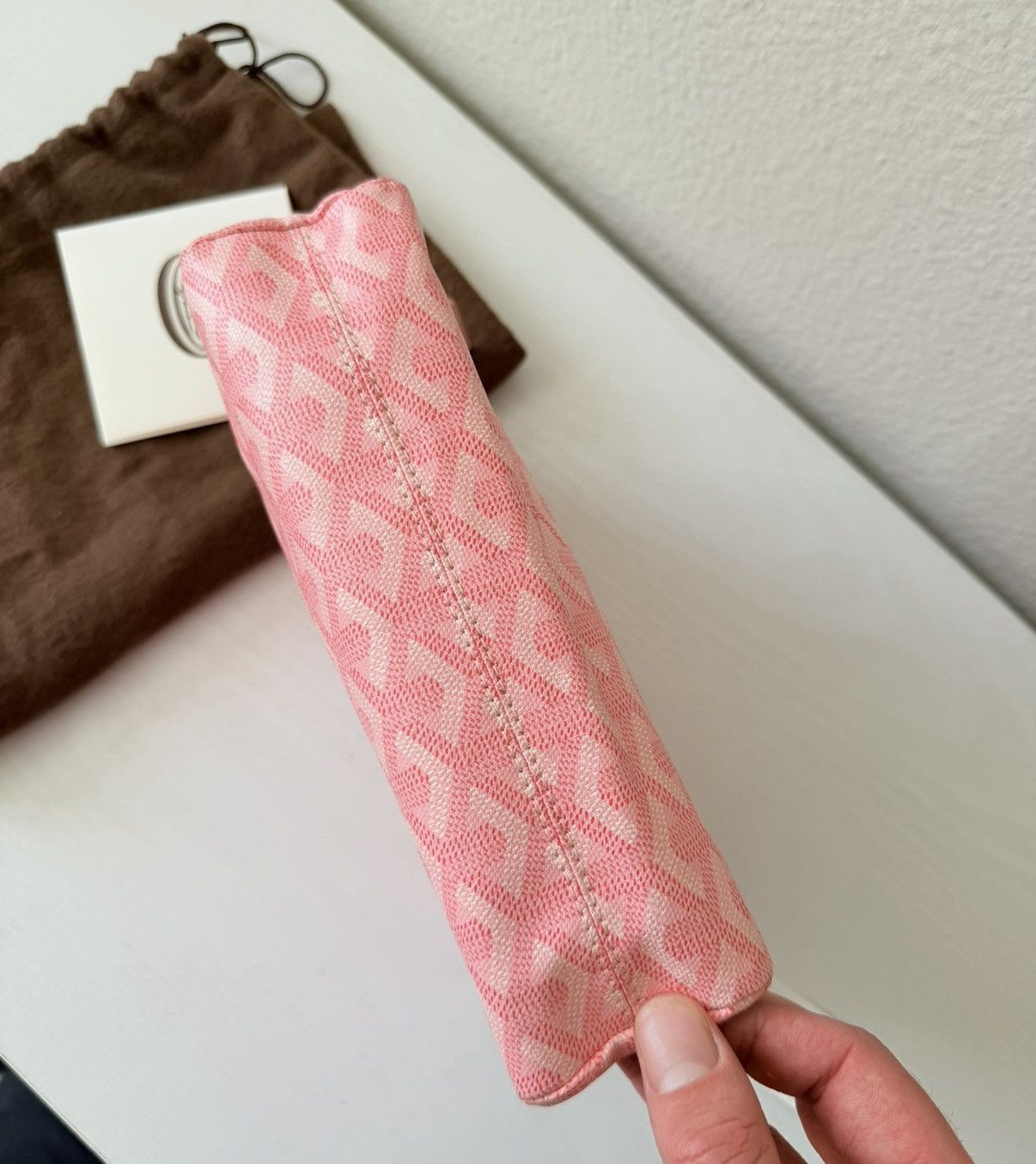 Goyard Goyard Pink Clutch Bag Rare Mirror PM Toiletry Sakura Pearl Size ONE SIZE - 12 Thumbnail