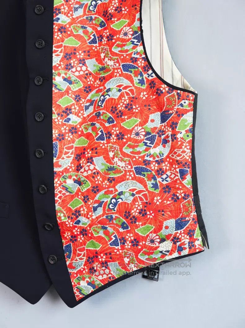 Yohji Yamamoto Yohji Yamamoto 95AW patterned washi paper vest with stripe Size US M / EU 48-50 / 2 - 3 Thumbnail