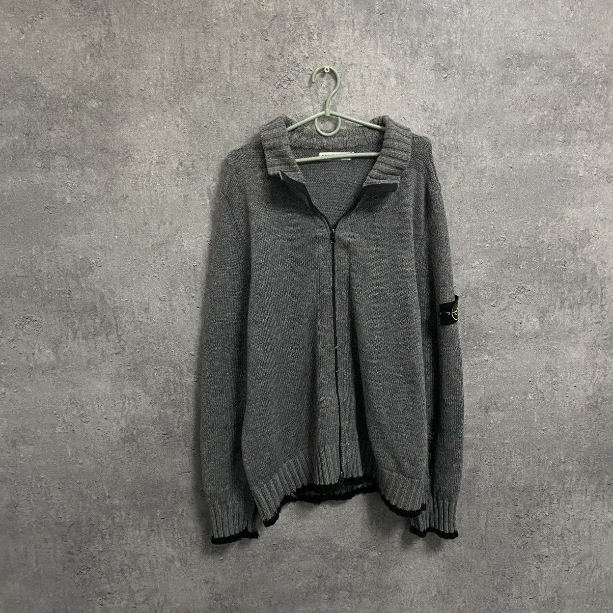 Stone Island Rare Vintage Stone Island Full Zip Sweater Knitting 90s Size US XL / EU 56 / 4 - 1 Thumbnail