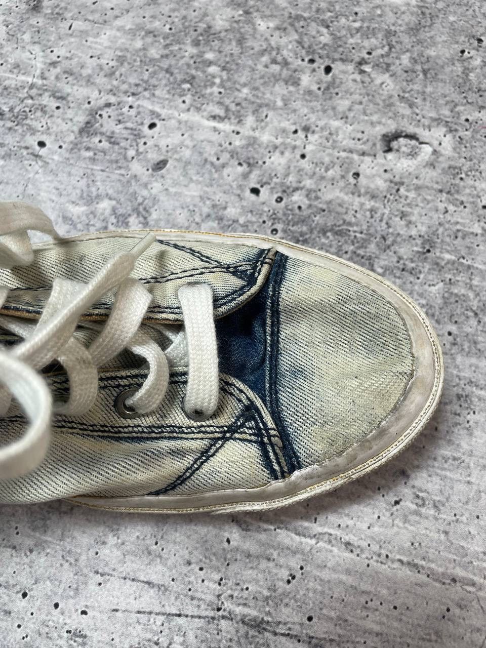 Diesel Vintage 00s Diesel Studded Denim Lace Up Shoes Y2K Size US 7 / EU 40 - 7 Thumbnail