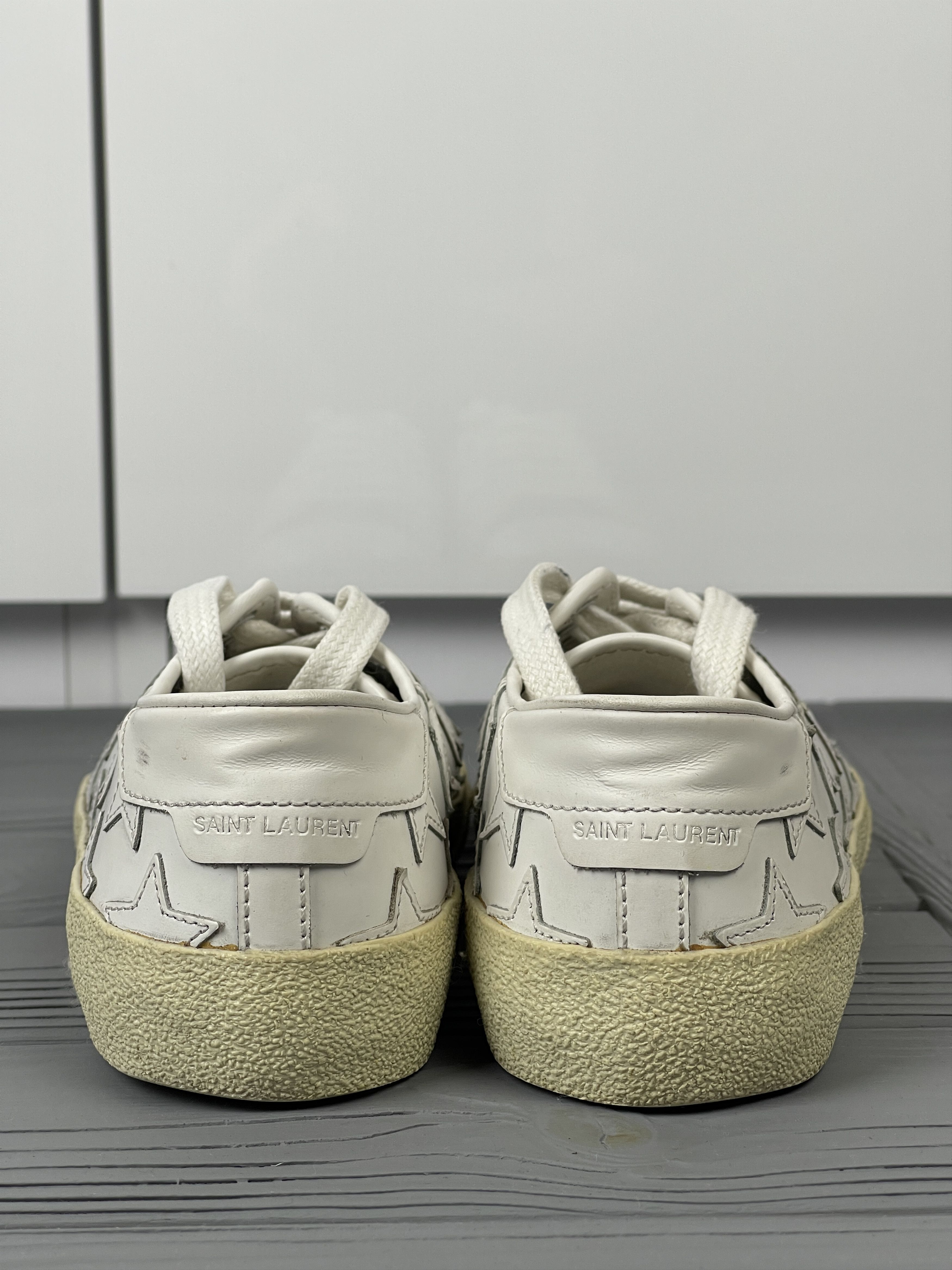 Saint Laurent Paris Saint Laurent Leather Court Stars Sneakers Size US 4.5 / IT 34.5 - 10 Thumbnail