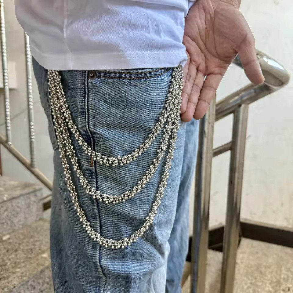 Jewelry Triple Layered Silver Wallet Chain Size ONE SIZE - 1 Thumbnail