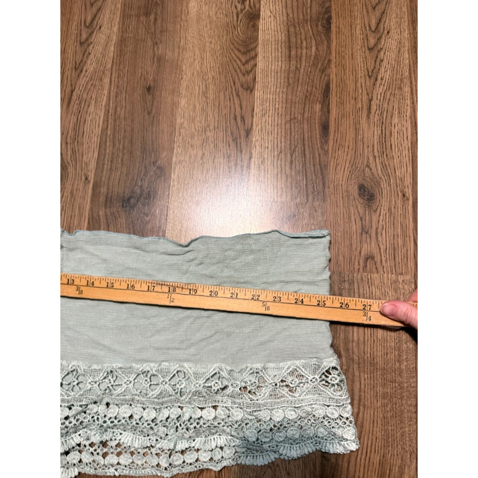 Vintage Simply Noelle Scarf Women's Green Floral Lace 10% Viscose Size ONE SIZE - 3 Thumbnail