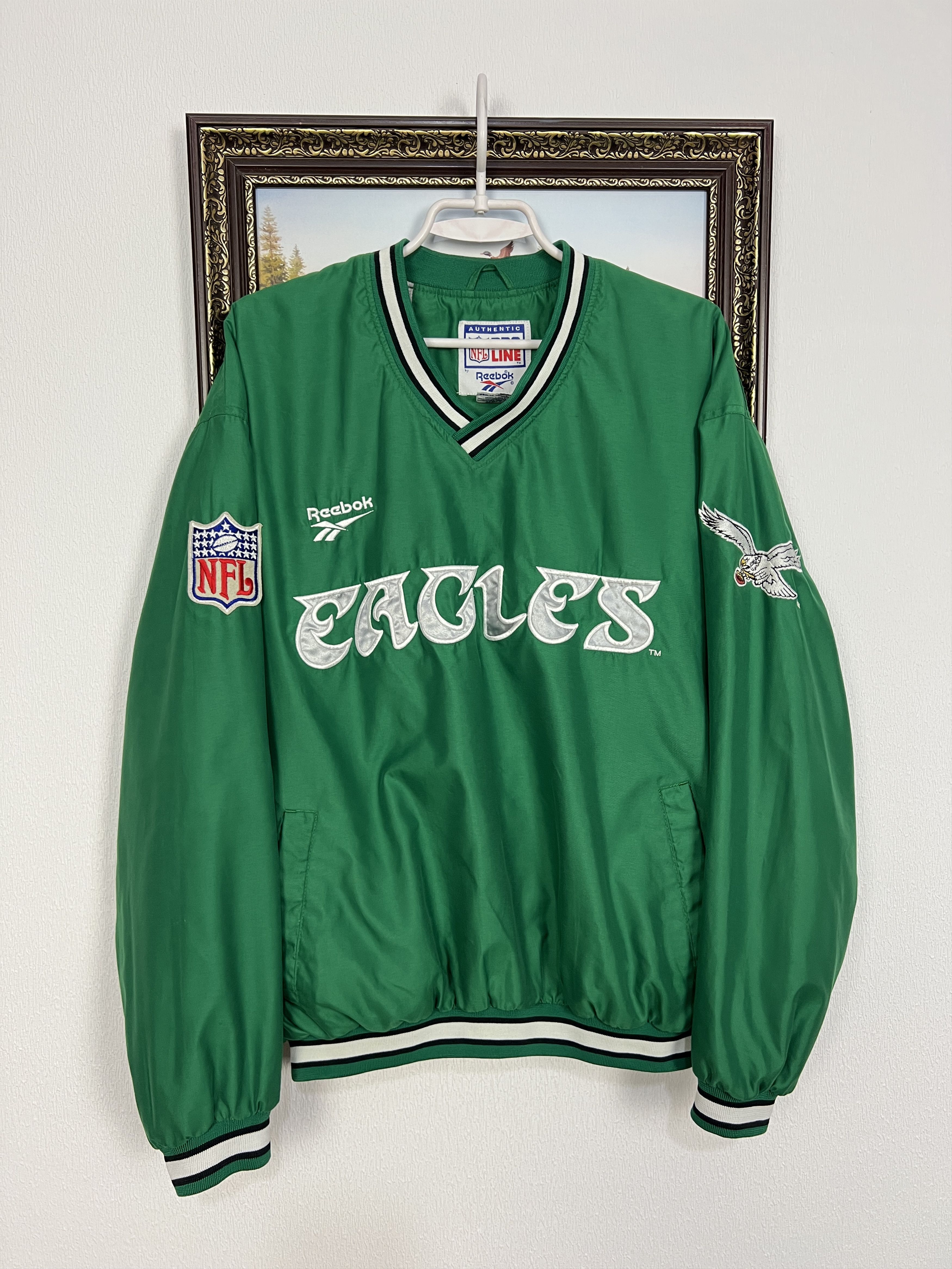 Reebok Vintage 90's Philadelphia Eagles NFL Jacket Bomber Rare Size US M / EU 48-50 / 2 - 1 Thumbnail