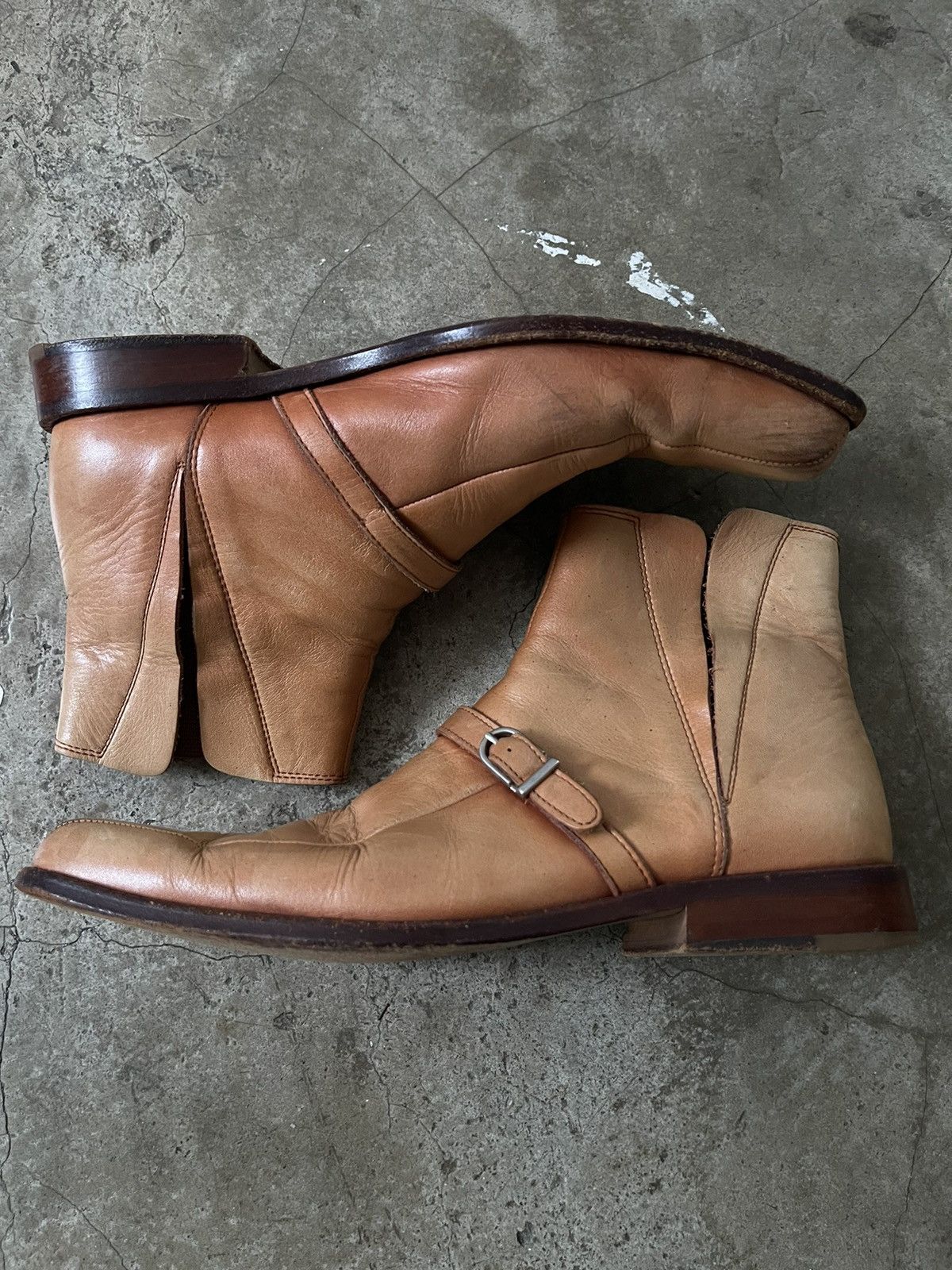Tricot Comme des Garcons Tricot Comme Des Garcons Leather Boots Size US 8.5 / IT 38.5 - 1 Thumbnail