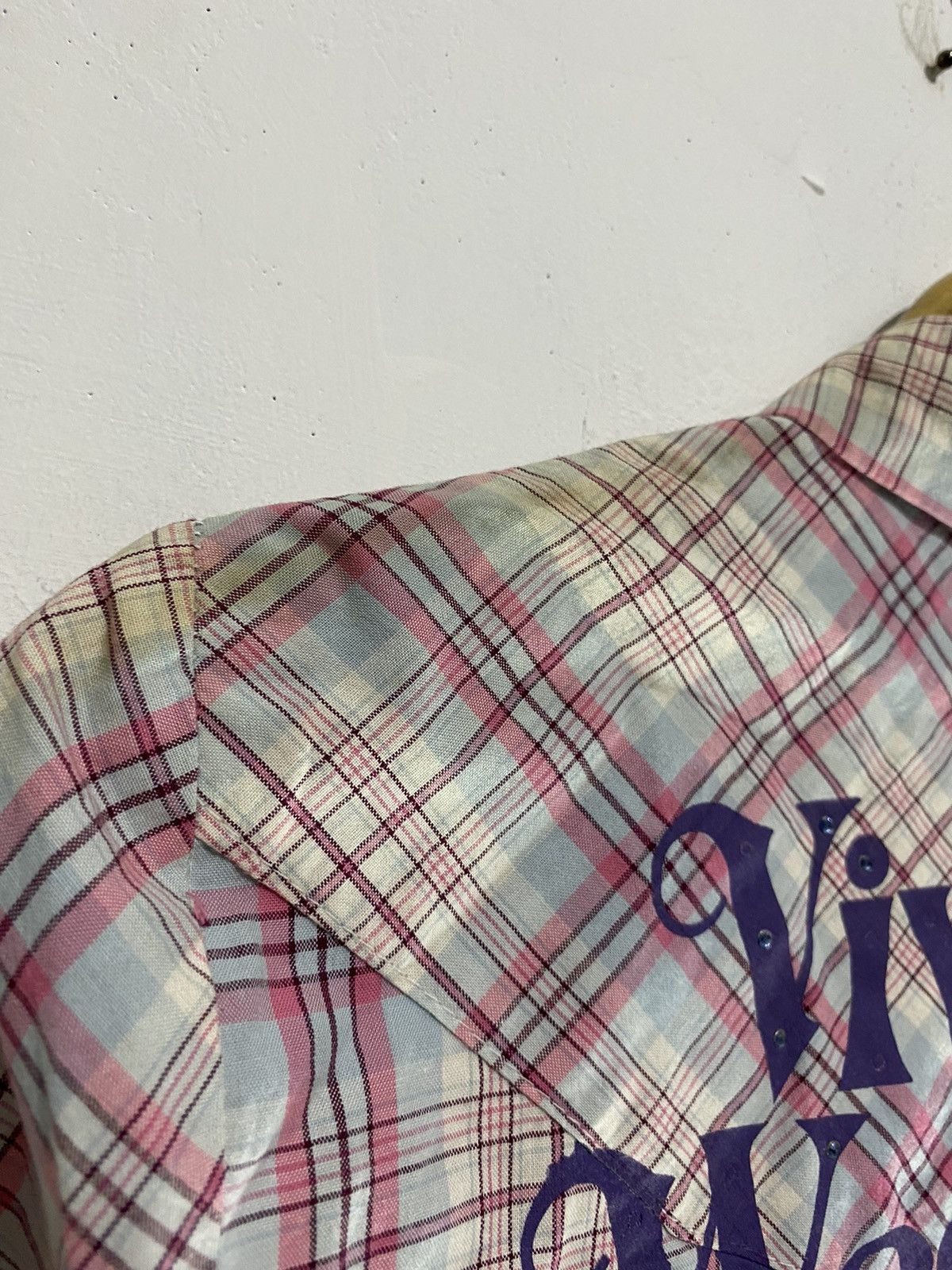 Designer × Vintage Bootleg vivienne westwood print tartan button shirt Size US M / EU 48-50 / 2 - 4 Thumbnail
