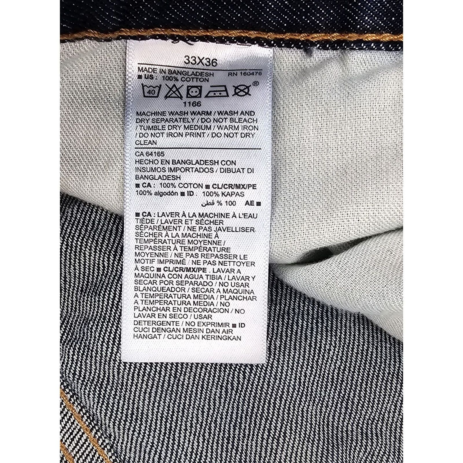 Old Navy Old Navy Dark Wash Loose Fit Straight Leg Jeans 31x34 Men Regular 5-Pocket Denim Cotton Blue EUC 90s Theme Size US 31 - 7 Thumbnail