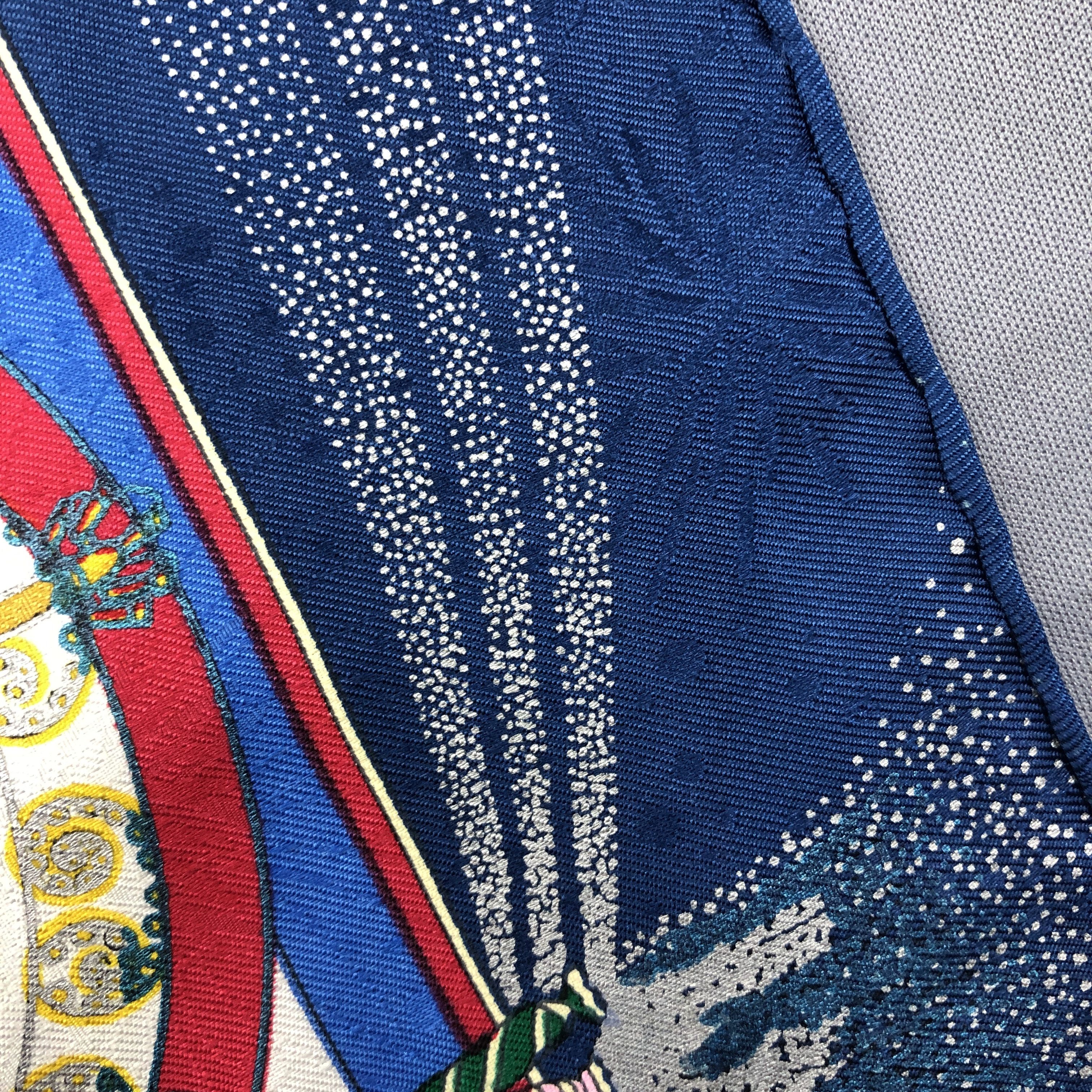 Hermes × Vintage Vintage Hermes Paris SILK Scarf Feux D'Artifice Stole Wraps Size ONE SIZE - 17 Thumbnail