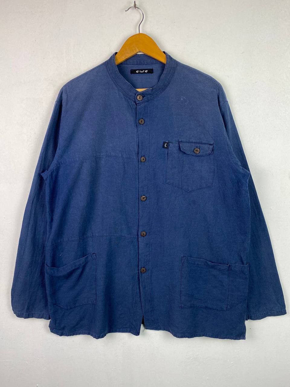 Japanese Brand amina japanese brands open collar shirt nice design Size US XL / EU 56 / 4 - 1 Thumbnail