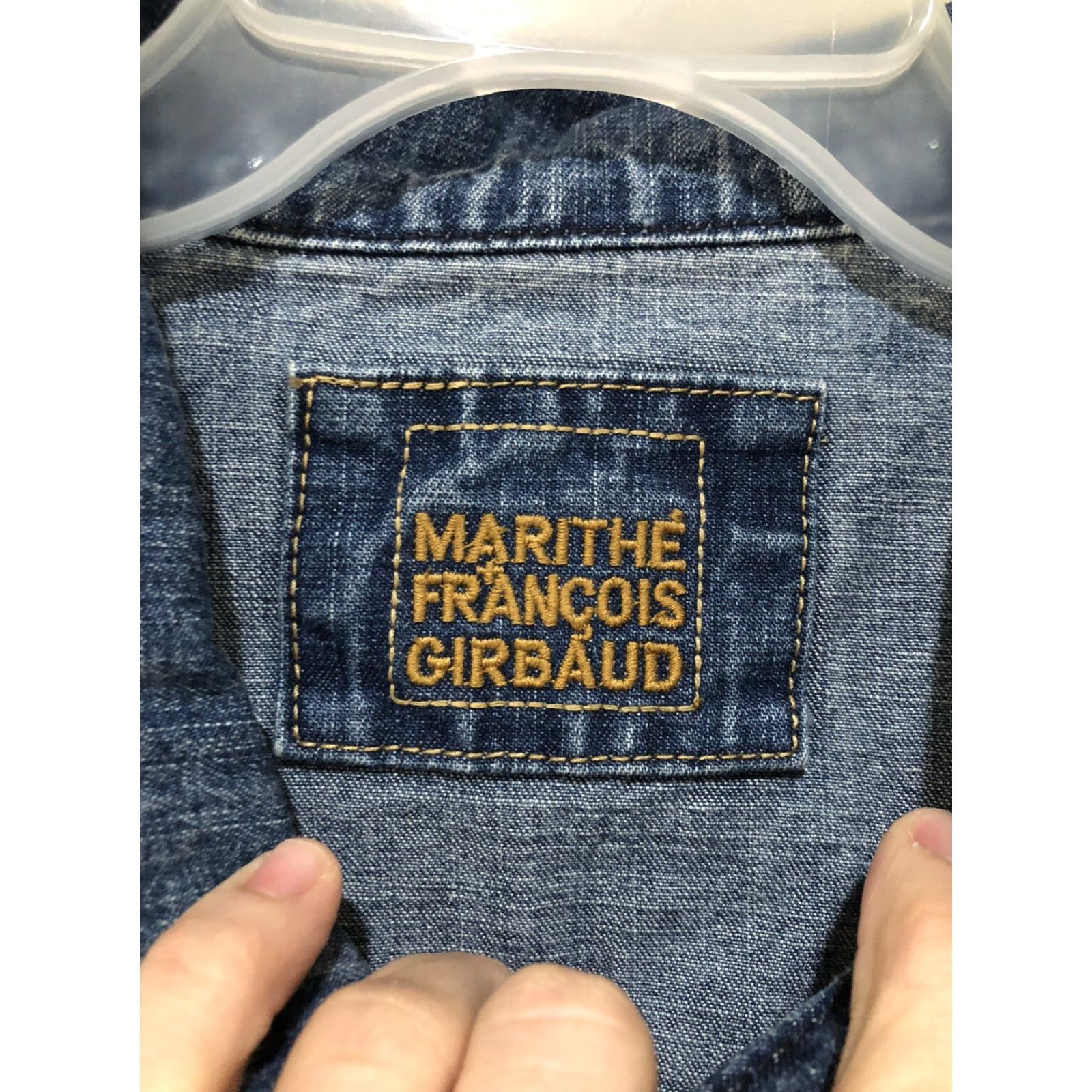 Denime VINTAGE Marithe Francois Girbaud X Front Blue Denim Jean Jacket 3XL NWT Men's Jacket Size US 39 - 4 Thumbnail