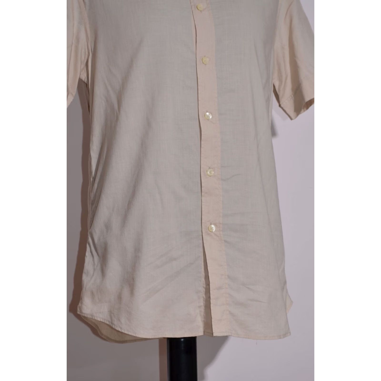 Dolce & Gabbana Dolce & Gabbana Shirt Button-Up Short Sleeve Cotton Beige Size M Men Size US M / EU 48-50 / 2 - 3 Thumbnail