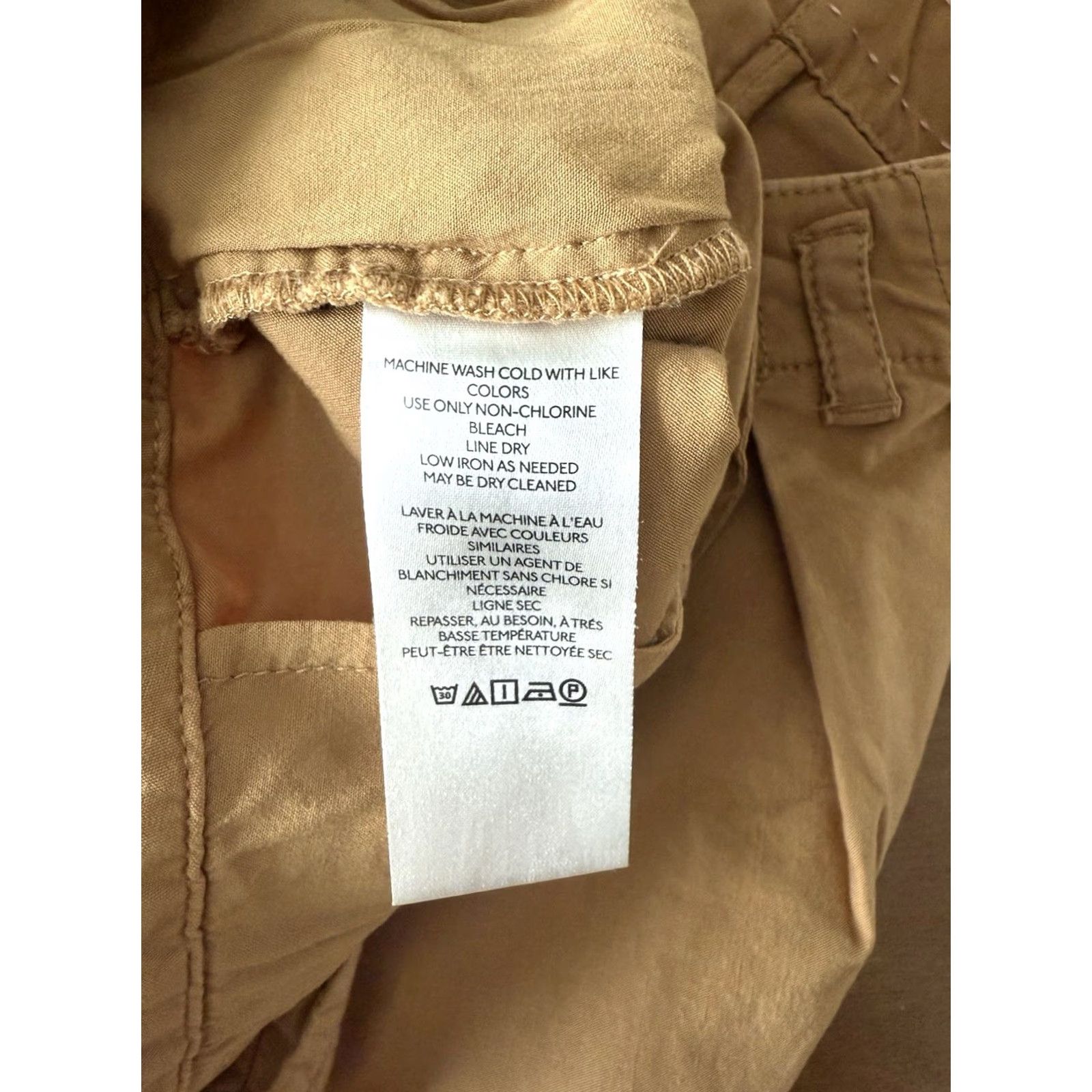 Anthropologie VINTAGE Anthropologie Wide Leg Pants Womens 14 US Tan Relaxed High Rise Cinch Back Size 36" / US 14 / IT 50 - 4 Thumbnail
