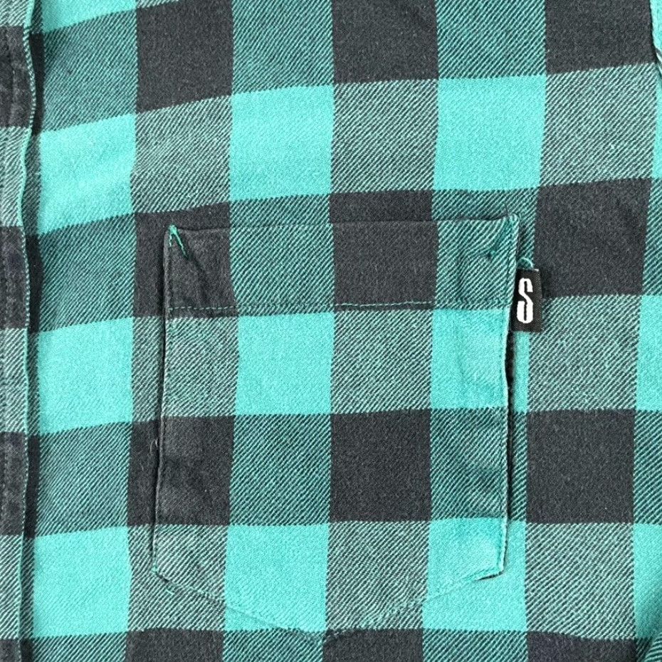 Vintage VINTAGE STUSSY Shirt Mens Medium Green Gray Plaid Flannel Button-Up Long Sleeve Streetwear Size US M / EU 48-50 / 2 - 2 Thumbnail