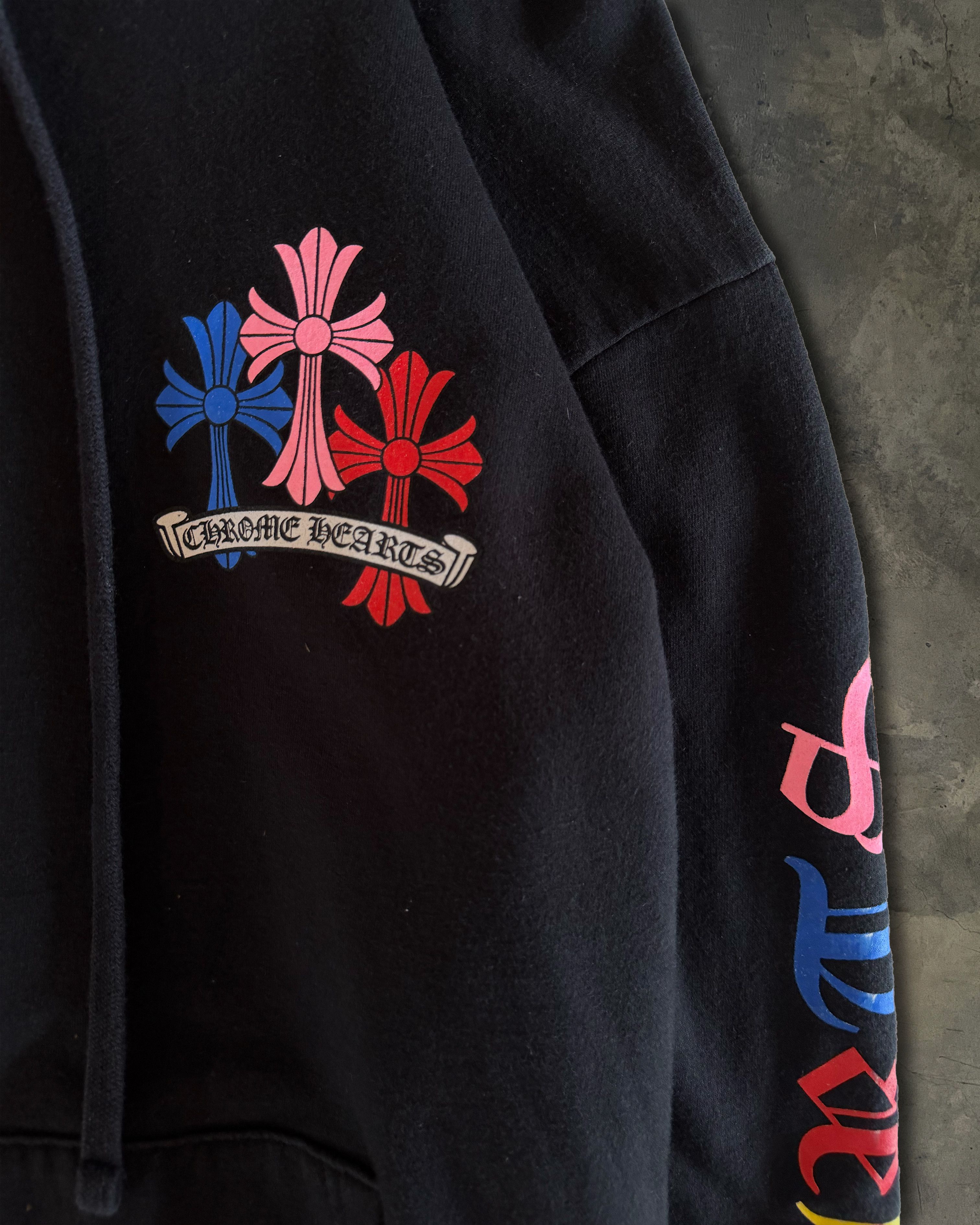 Chrome Hearts CHROME HEARTS MULTI COLOUR CROSS CEMETERY HOODIE Size US L / EU 52-54 / 3 - 2 Thumbnail
