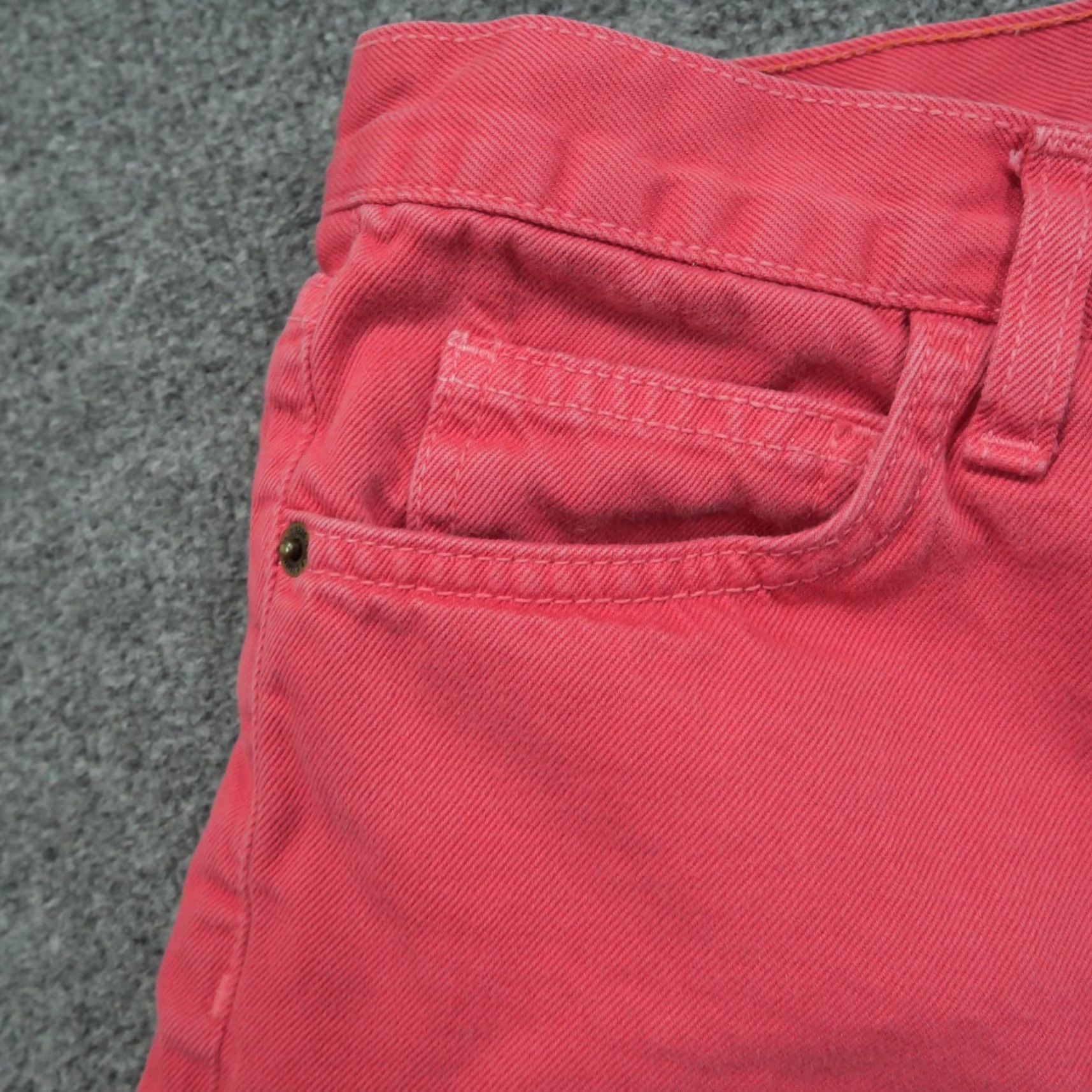 Vintage One X One Teaspoon Denim Cut-Off Shorts Womens 0 Pink Blue Classic Wide 90s Grunge Pockets Mens? Size 30" / US 8 / IT 44 - 4 Thumbnail