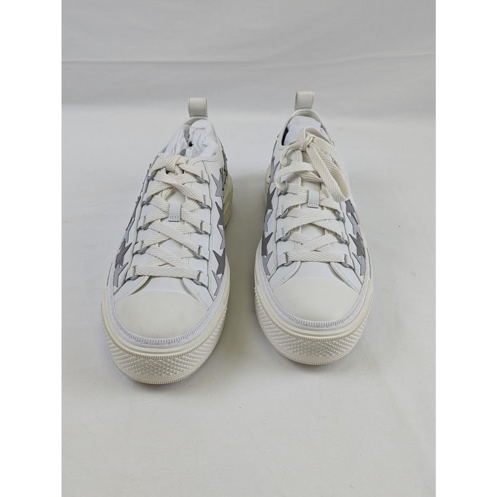 Amiri o1rshd1 Stars Court Low-Top Sneakers in White/Grey Size US 14 / EU 47 - 12 Thumbnail