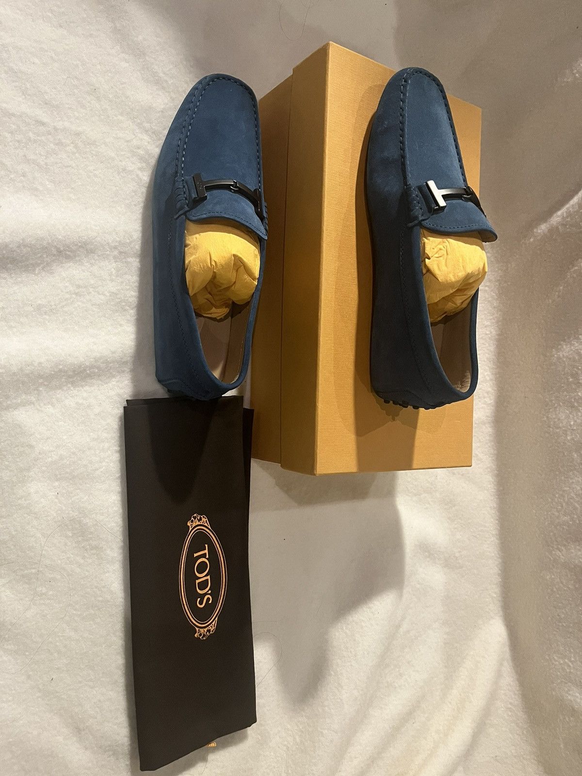 Tod's Gonmino Double TT Suede Sea Blue Size US 7 / EU 40 - 1 Thumbnail