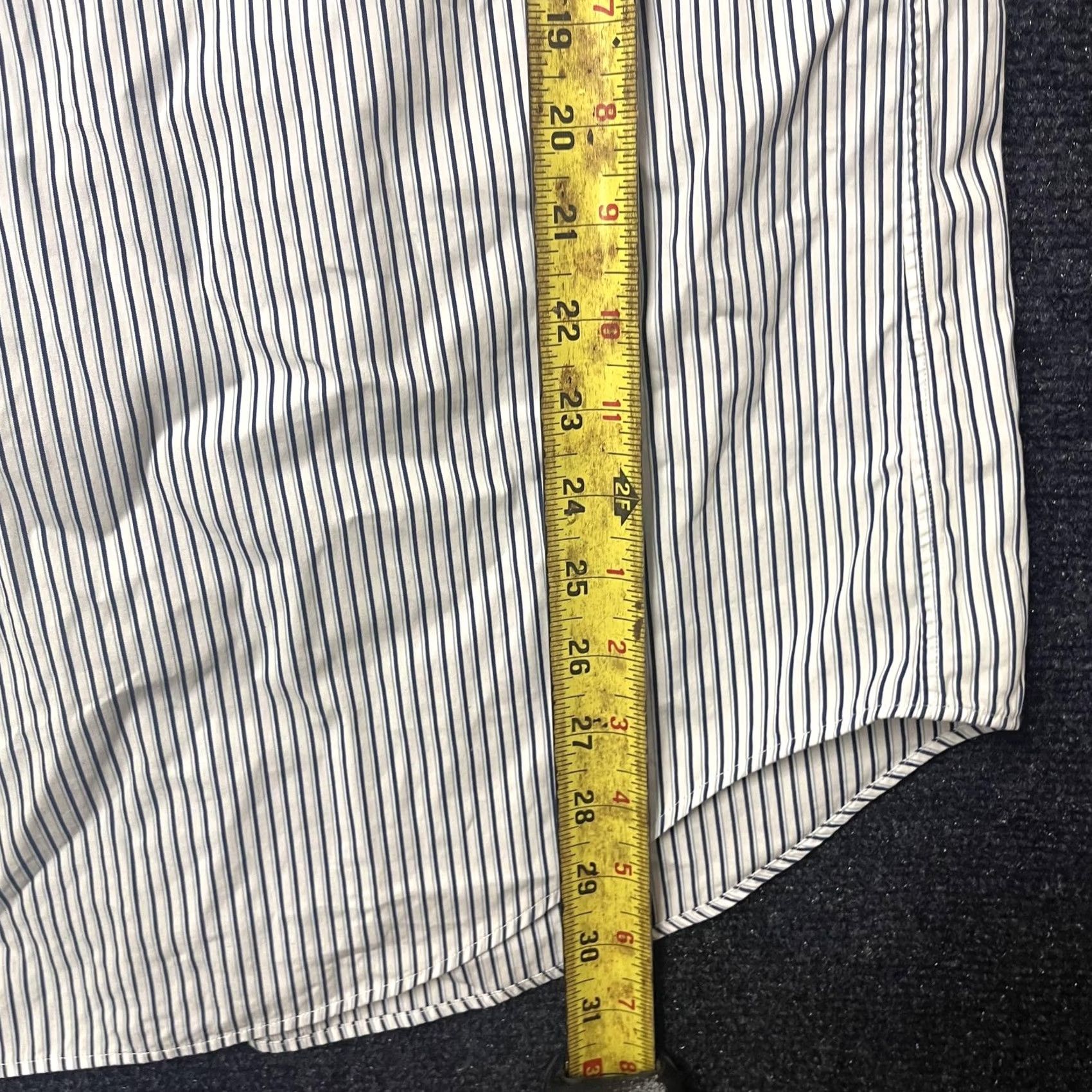Ralph Lauren Ralph Lauren Dress Shirt Mens XL Blue Stripe Long Sleeve Button Down Classic Fit Shirt Size 46R - 7 Thumbnail
